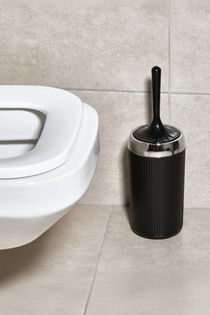 Perie cu suport pentru Toaletă - Negru