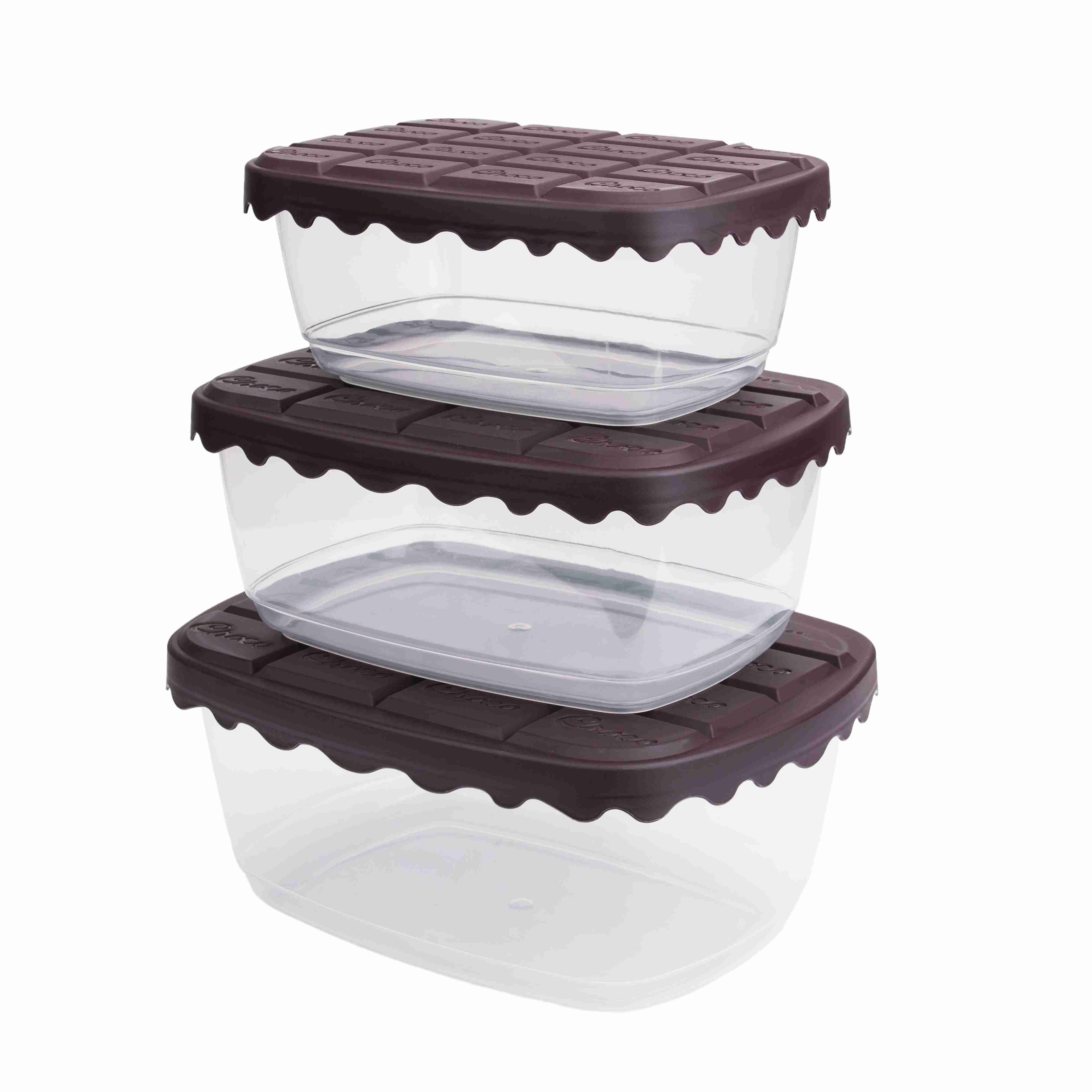 Set Cutii CHOCO (3 buc) (0,8 L - 1,4 L - 2,0 L) - Maro