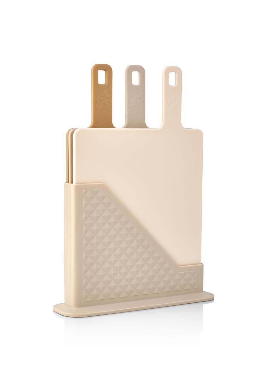 C-1006 CAZORIA Cutting Board Set with Stand (4 Pcs) - 12 Buc.