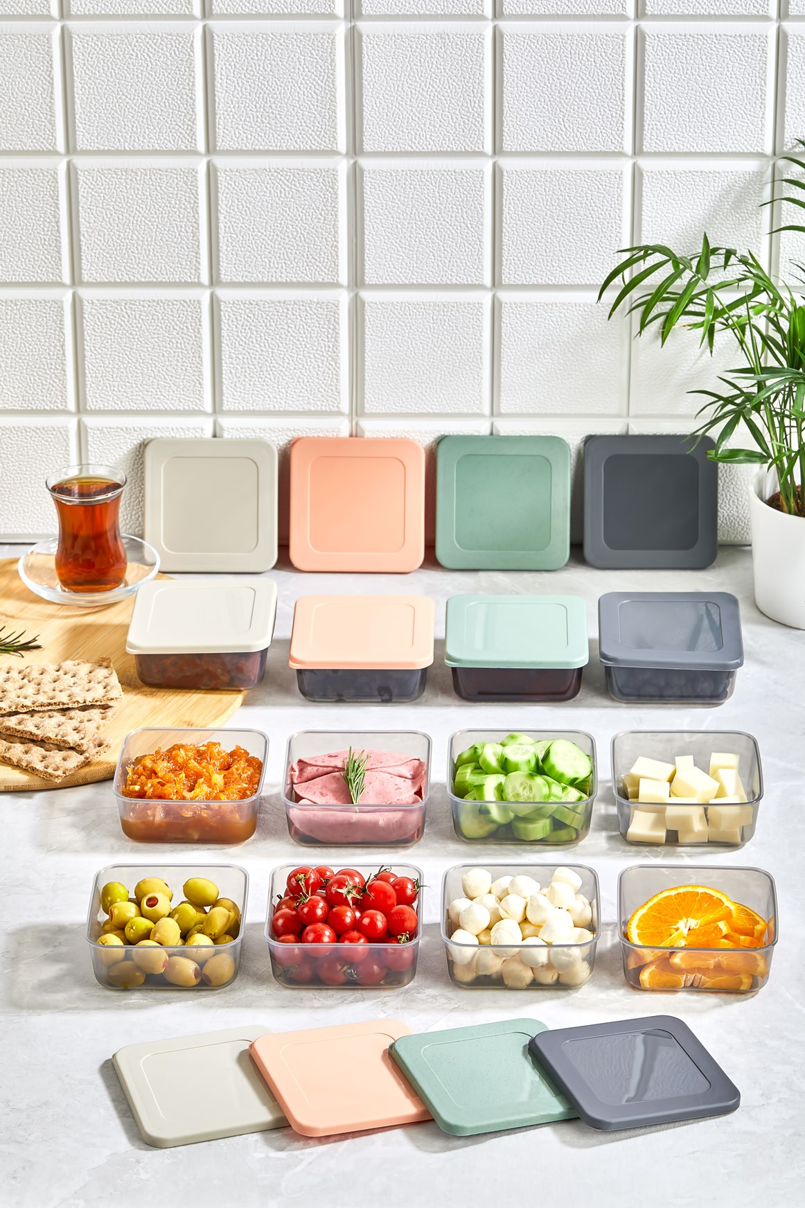 Set de Recipiente de Depozitare Practice 300 ml (4 buc) - Mix