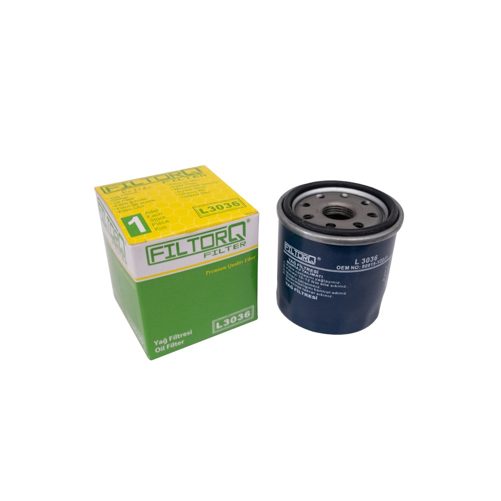 FILTORQ FILTER L 3036 Ölfilter kompatibel für Toyota C-HR (X1), Camry 1-2-3-4, COROLLA (E11, E12, E15, E21), AYGO X (B7), YARIS (P13, P21, PA1, PH1), RAV 4 IV (A4), C1 II (PA, PS), Peugeot 107-108 / 72201898 (Vergl. W 68/3)