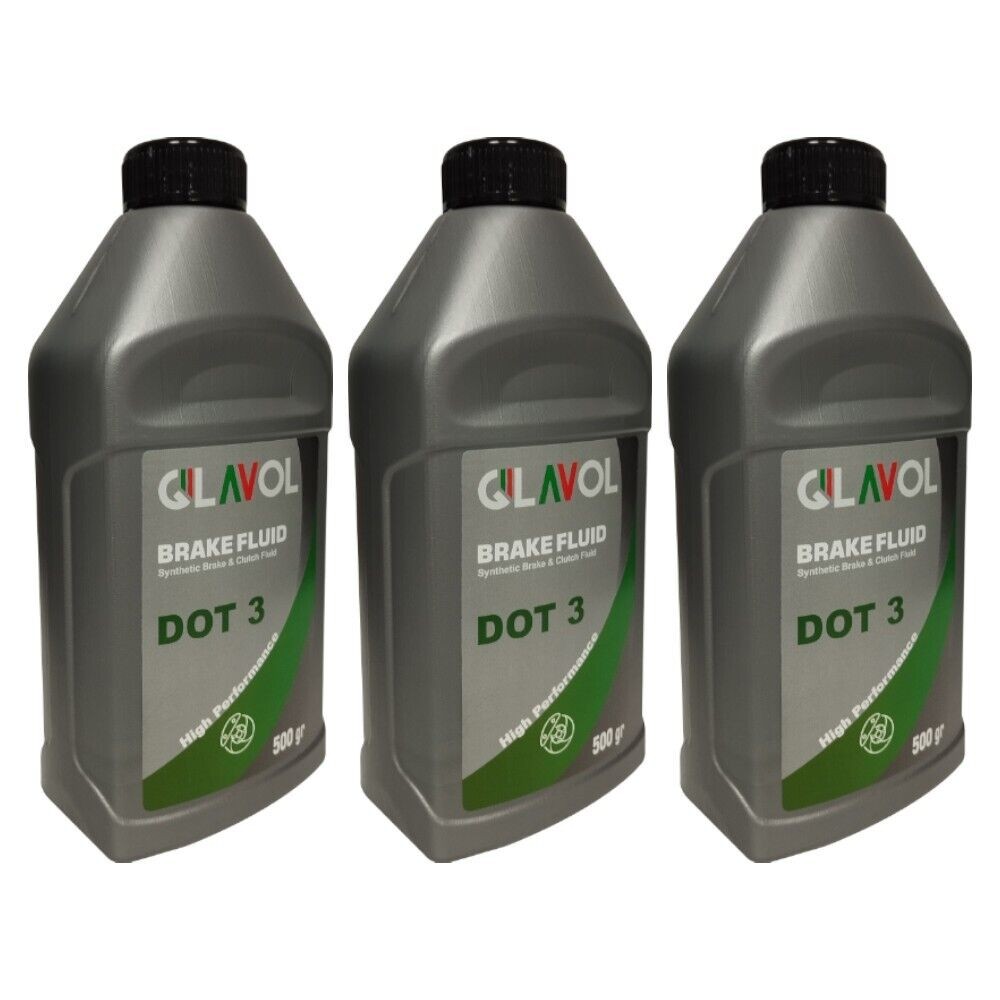 GLAVOL 3x 0,5 L LITER BRAKE FLUID DOT-3 BREMSFLÜSSIGKEIT DOT 3 SAE 1703