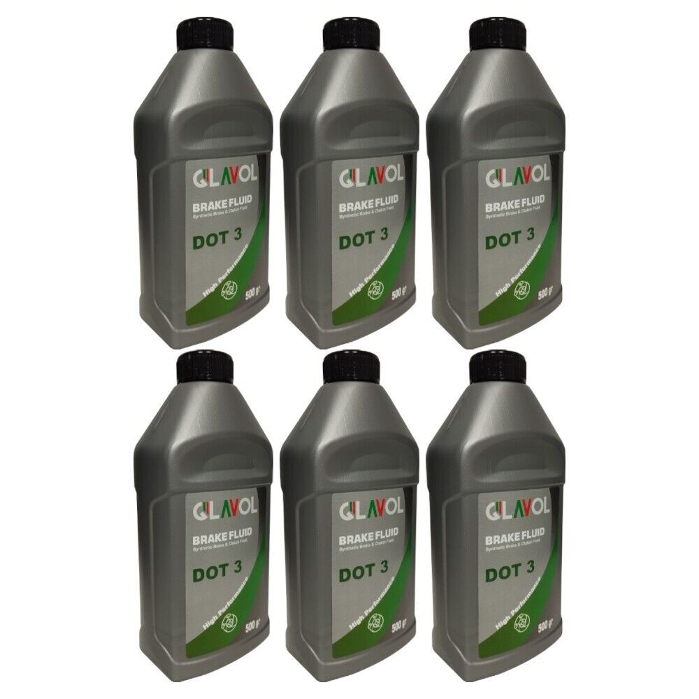 GLAVOL 6x 0,5 L LITER BRAKE FLUID DOT-3 BREMSFLÜSSIGKEIT DOT 3 SAE 1703