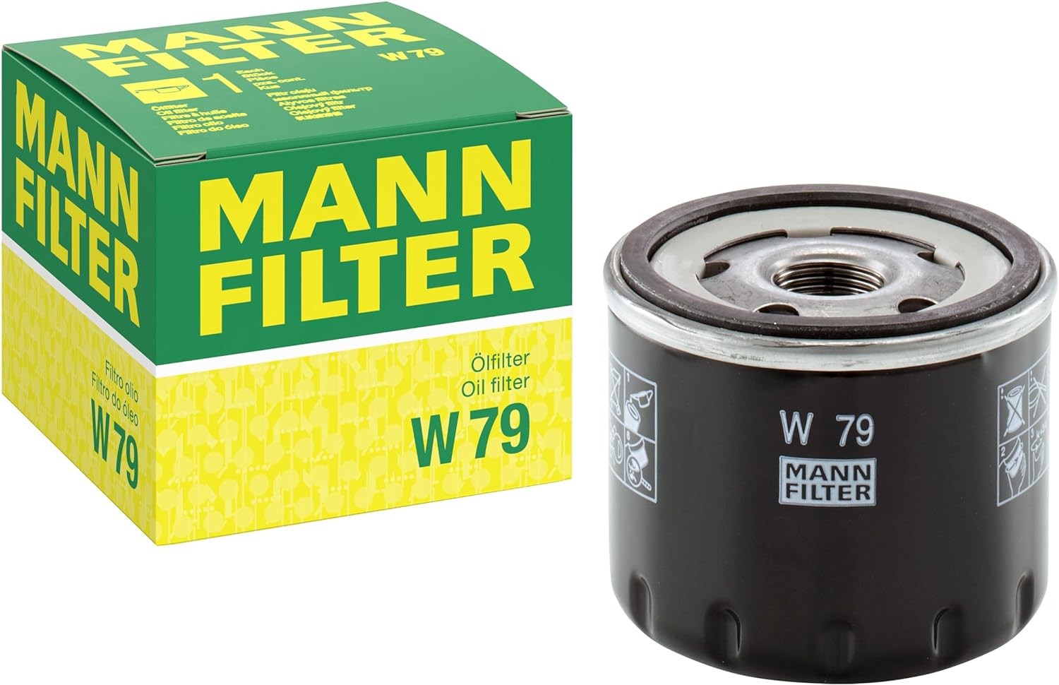 MANN FILTER W 79 ÖLFILTER - FÜR FIAT 500X (334_), NISSAN, OPEL, RENAULT LOGAN II (K8_), LOGAN/STEPWAY II (L8_), KANGOO II (KW0/1_), CLIO V (B7_), TWINGO III (BCM_, BCA_), ALFA ROMEO TONALE (965_) 1.5 DCi