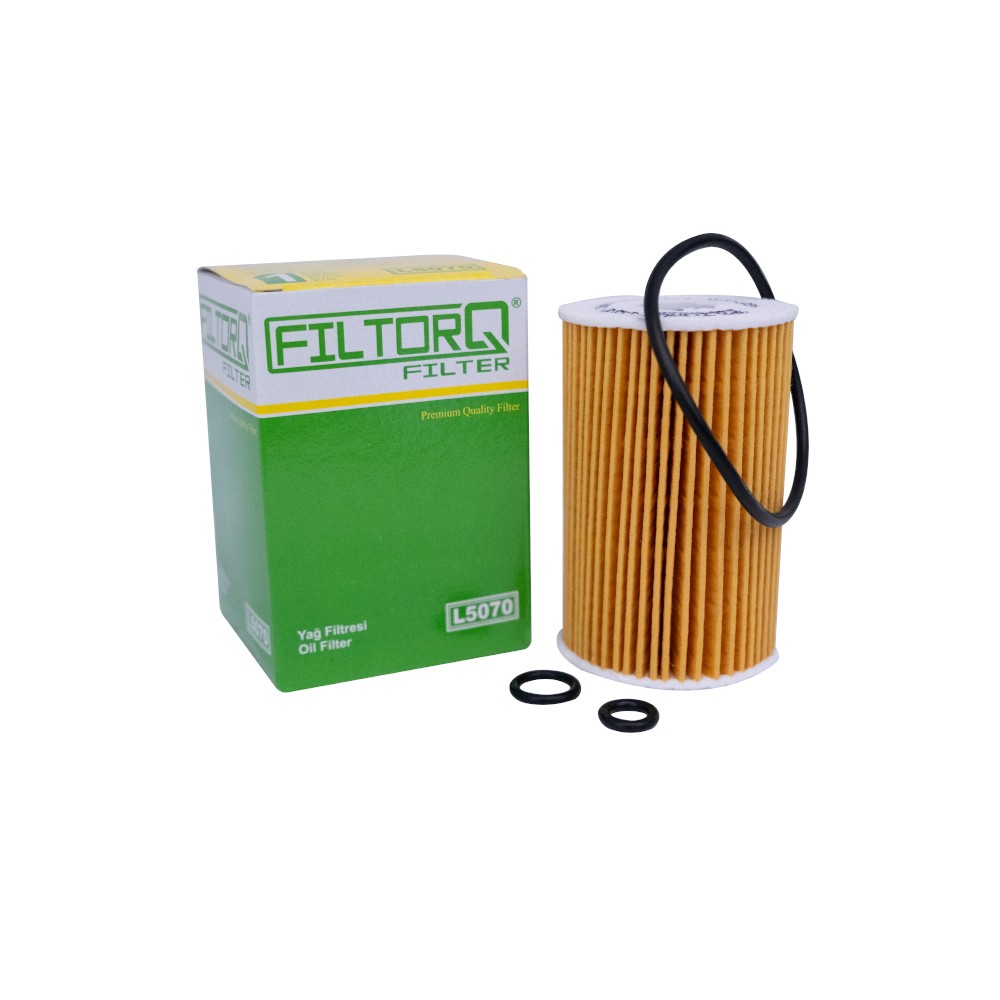 FILTORQ FILTER L 5070 Ölfilter – Ölfilter Satz mit Dichtung / Dichtungssatz kompatibel für Volkswagen Golf 5-6, Jetta 3-4, Passat B6-B7, Caravelle- Transporter T5-T6, Audi, Seat, Skoda / 03L 115 562, 03L (Vergl. HU 7008 Z)