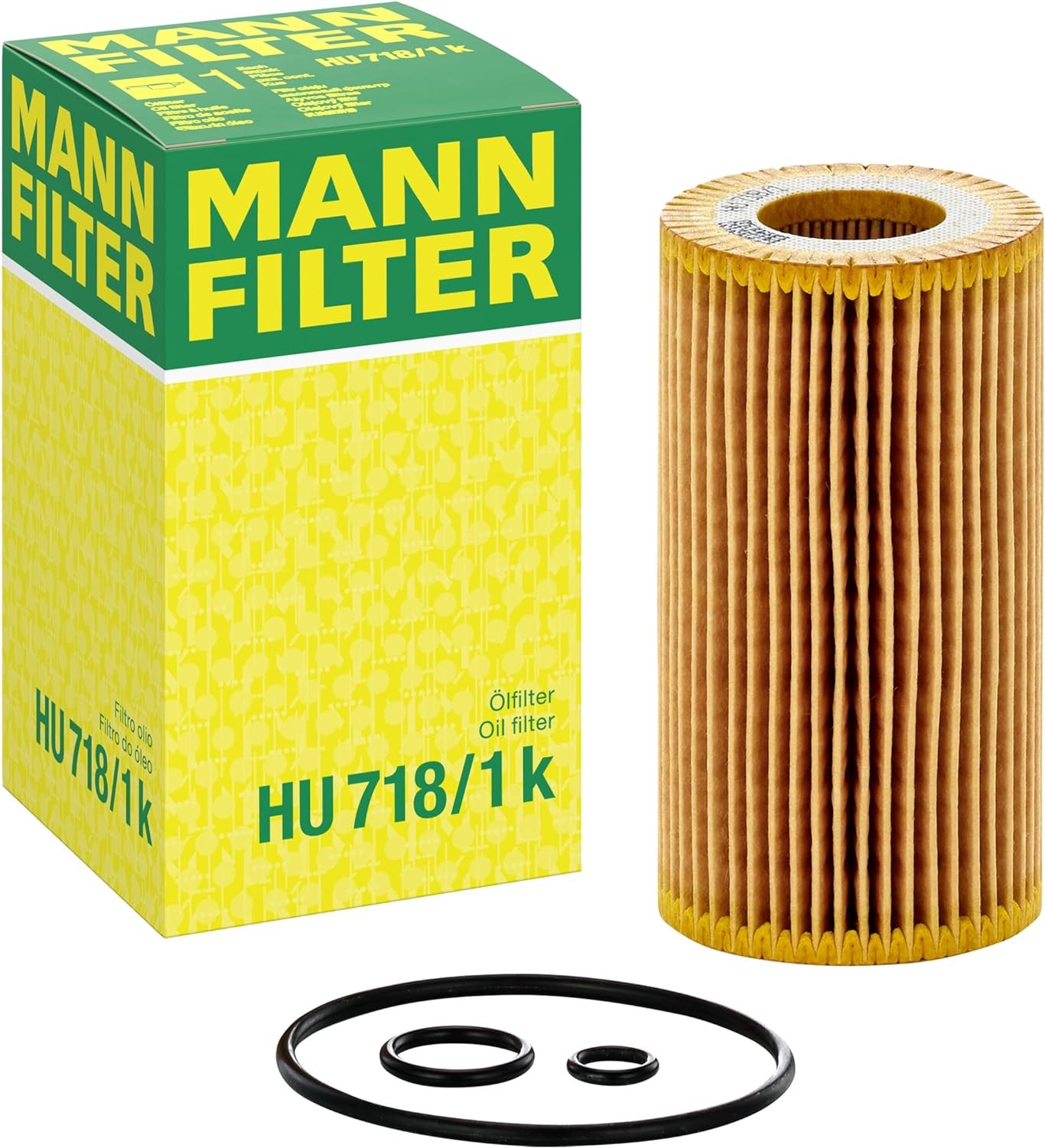 MANN FILTER HU 718/1 K ÖLFILTER - FÜR Mercedes-Benz C-Klasse(W202/S202/W203/C203/S203/W204/C204/S204), E-Klasse (W/S210/W/S211), G-Klasse (W461/463) Vito 1-2