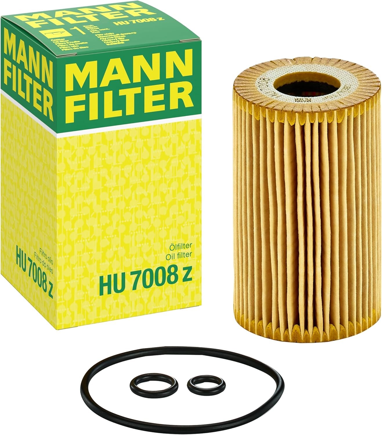 MANN FILTER HU 7008 Z ÖLFILTER - FÜR Volkswagen Golf 5-6, Jetta 3-4, Passat B6-B7, Caravelle- Transporter T5-T6, Audi, Seat, Skoda