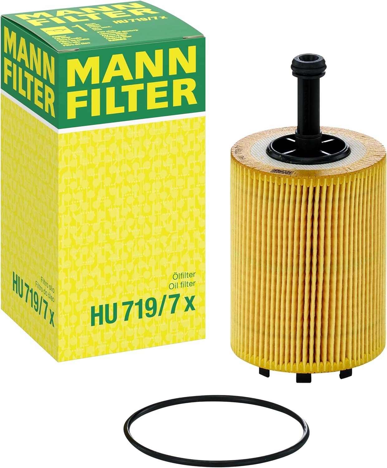 MANN FILTER HU 719/7 X ÖLFILTER - FÜR Volkswagen Golf 4-5-6, T4-T5 Caravelle- Transporter, Passat B6-B7, Audi A2-A3-A4-A5-A6, Ford, Jeep, Seat, Skoda 1.9 2.0 TDI