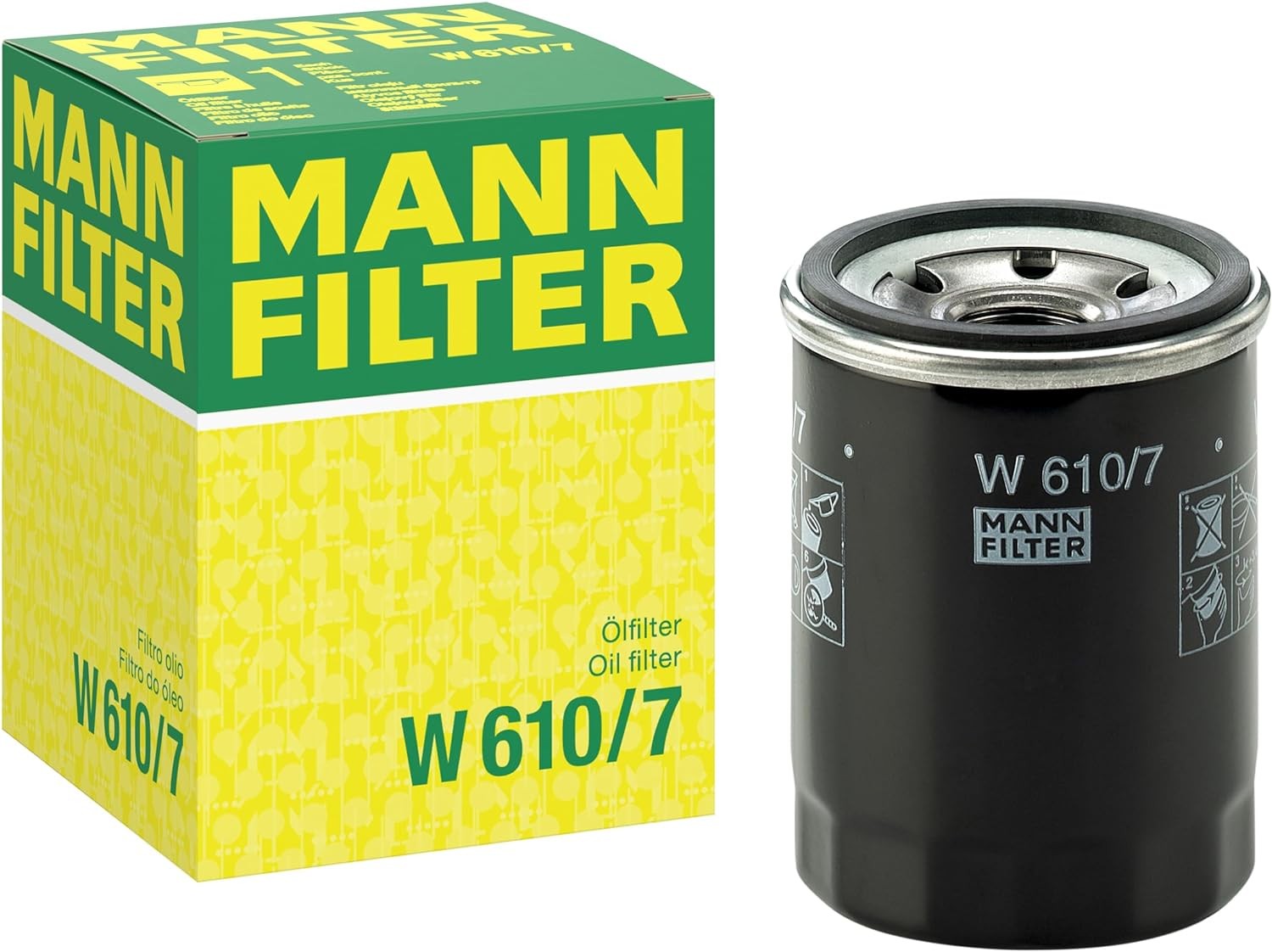 MANN FILTER W 610/7 ÖLFILTER - FÜR HYUNDAI ATOS, i10 I (PA), i10 II (BA, IA), i20 II (GB, IB)