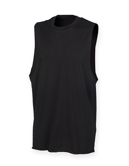 Men´s High Neck Slash Armhole Vest