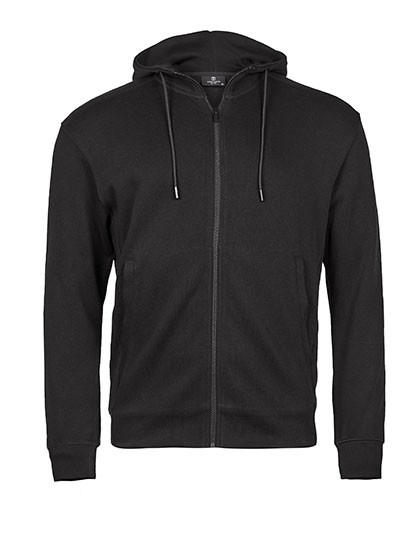 Ribbed Interlock Hooded Full Zip