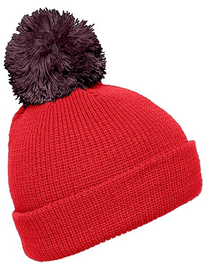 Pompon Hat With Brim