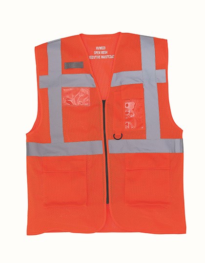 Hi-Vis Top Cool Recycled Open Mesh Executive Waistcoat