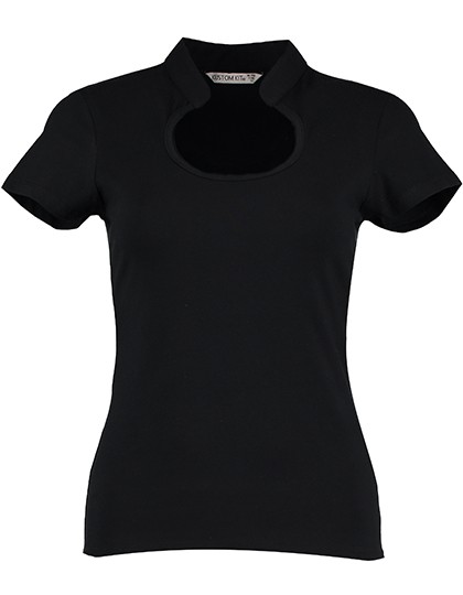 Women`s Regular Fit Keyhole Neck Top