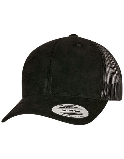 Suede Leather Trucker Cap