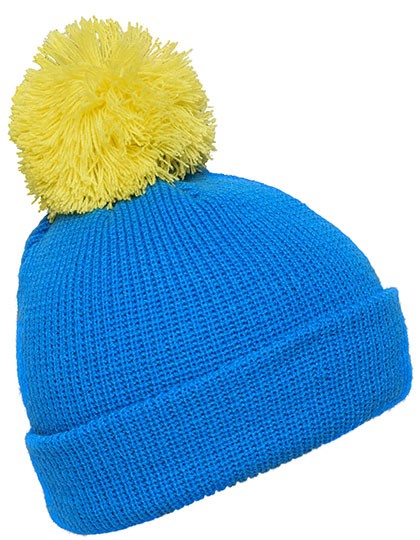 Pompon Hat With Brim