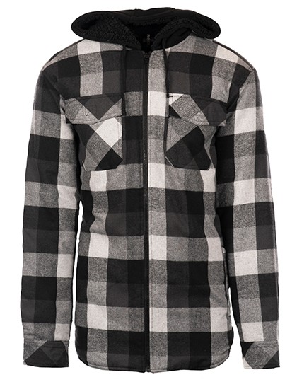 Men´s Flannel Jacket With Sherpa Hoodie