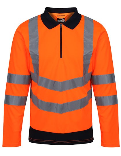 Pro Hi-Vis Long Sleeve Polo Shirt