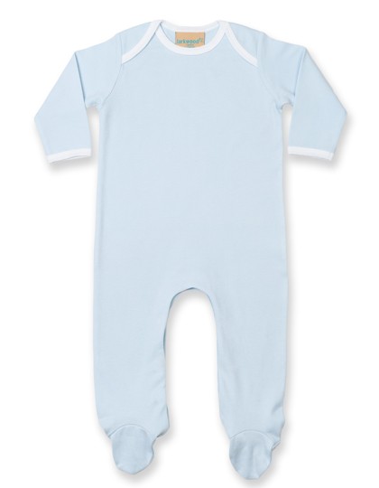 Contrast Long Sleeved Sleepsuit