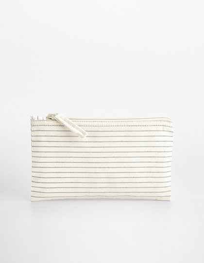 Striped Organic Cotton Accessory Pouch