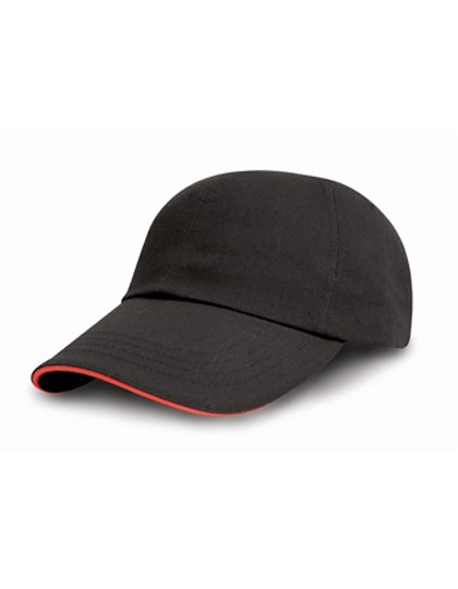 Brushed Cotton Decorators Cap With Sandwich Peak