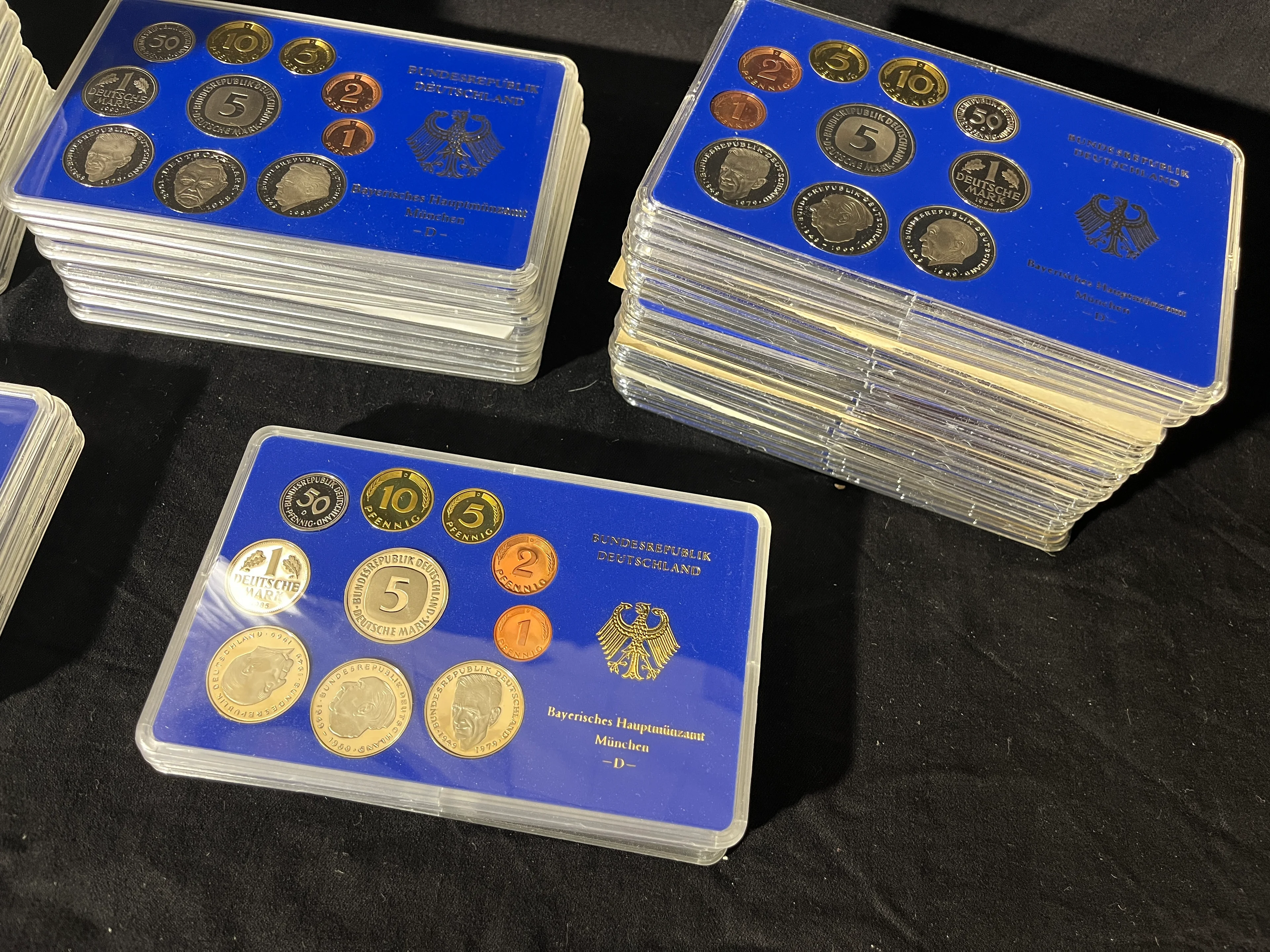 CP071 Umlaufmünzen DM 1980-1995 - alle 5 Prägestätten