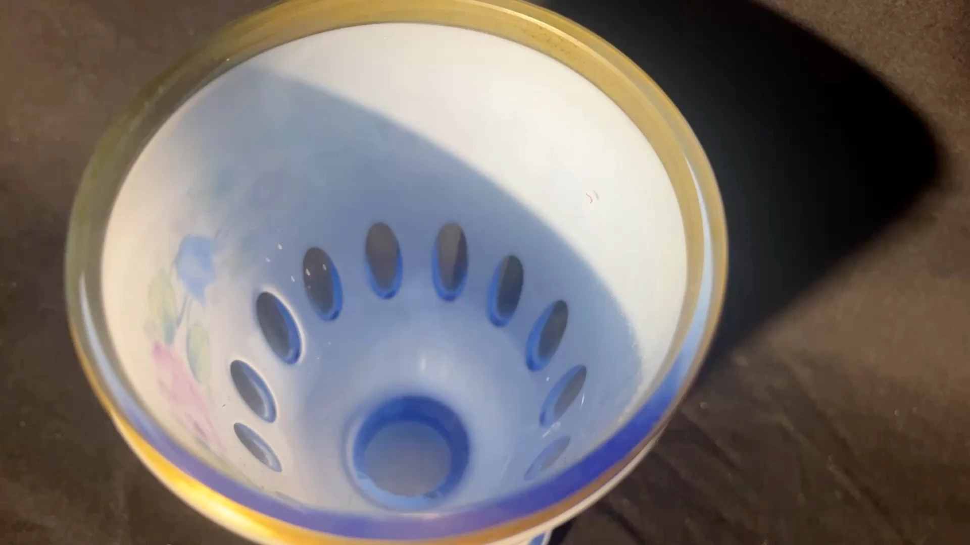 Bohemia Glas Kelch 20. Jhd mit Etikett