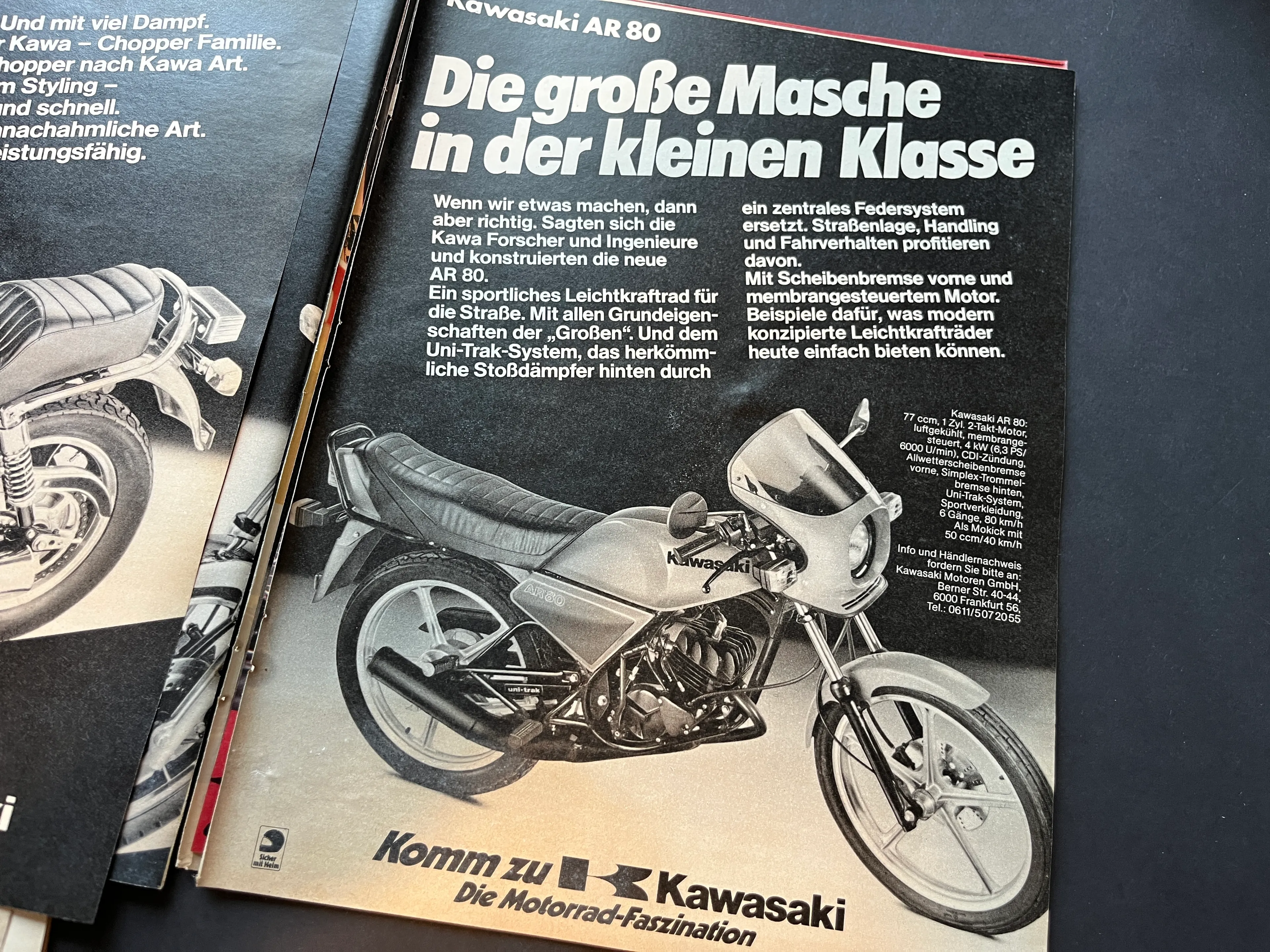 Werbeanzeigen aus MOTORRAD Zeitschriften Motorradhersteller der 80er/90er Jahre