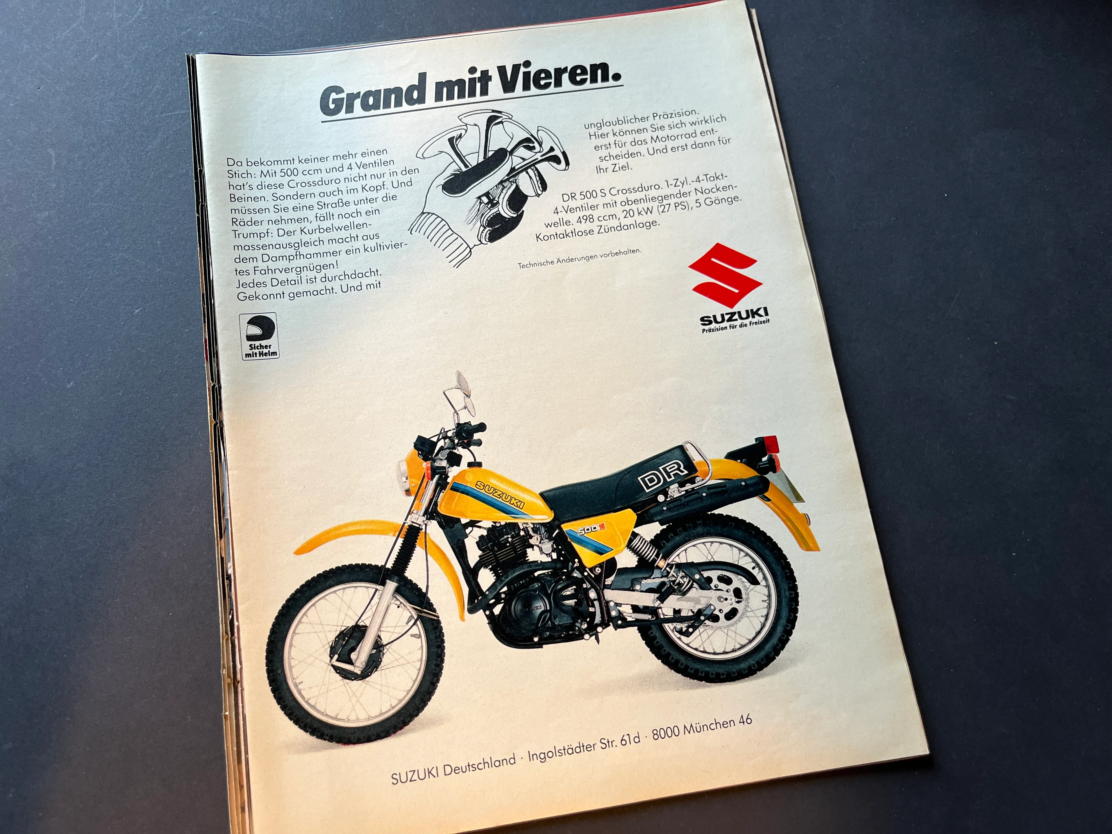 Werbeanzeigen aus MOTORRAD Zeitschriften Motorradhersteller der 80er/90er Jahre