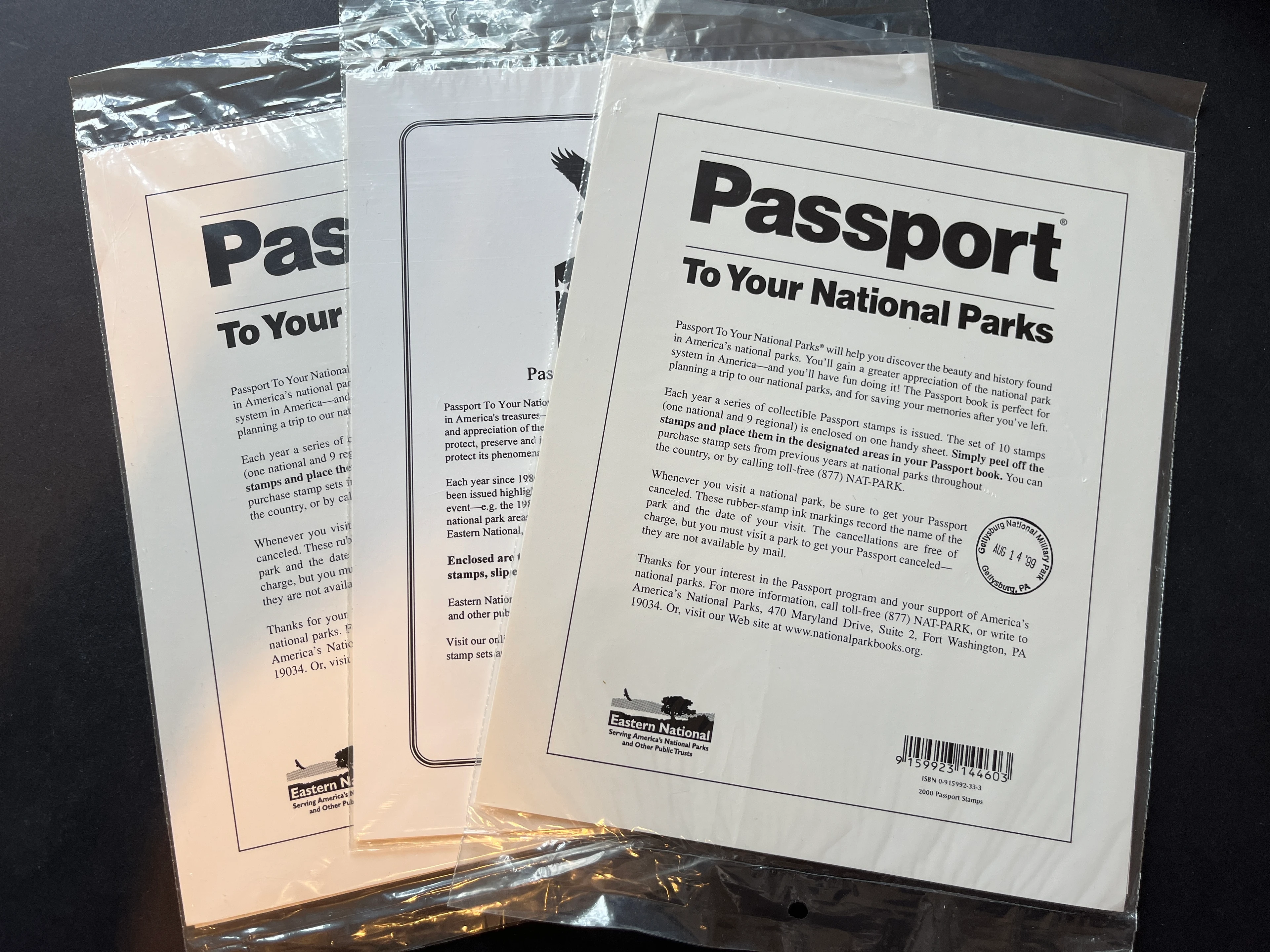 Passport to your National Park Stamp Series 1993 1996 2000