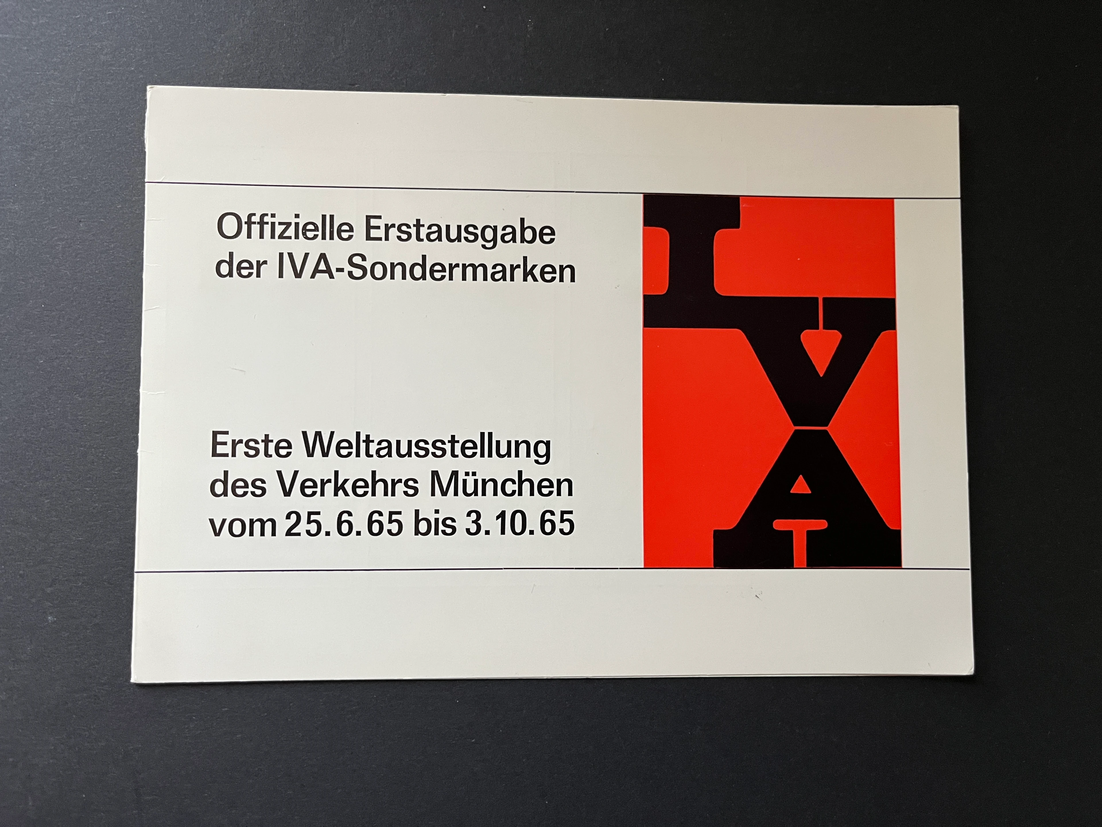 Sonderkarte IVA Sondermarken 1965