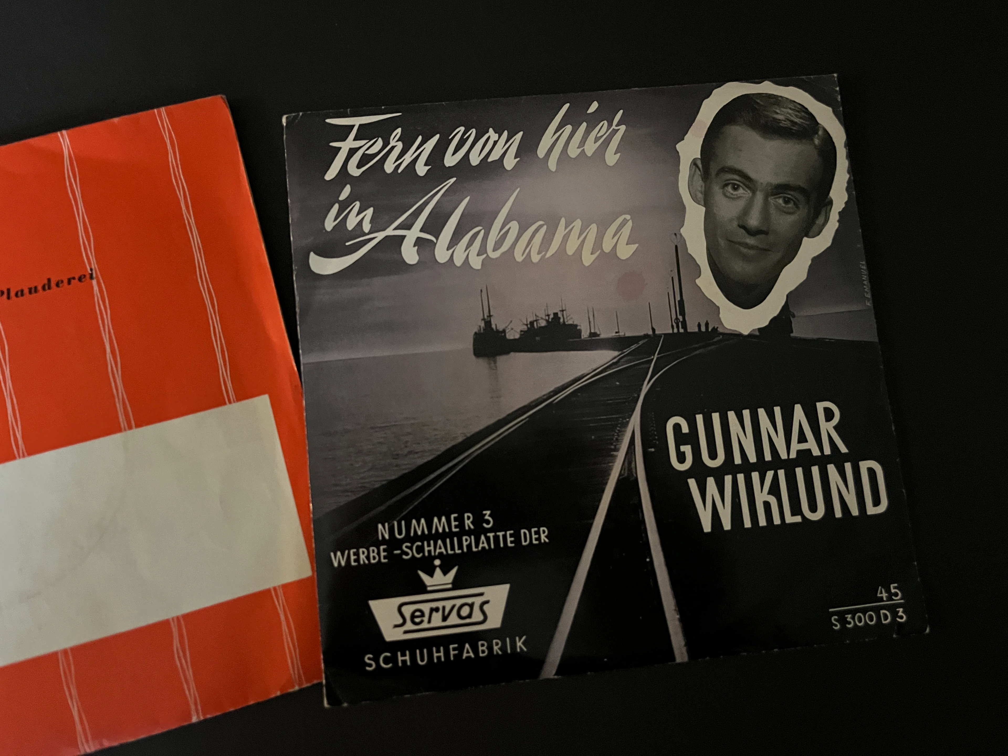 3x Werbesingle aus den 50er Jahren in Papierschuber Schuhaus Coburg