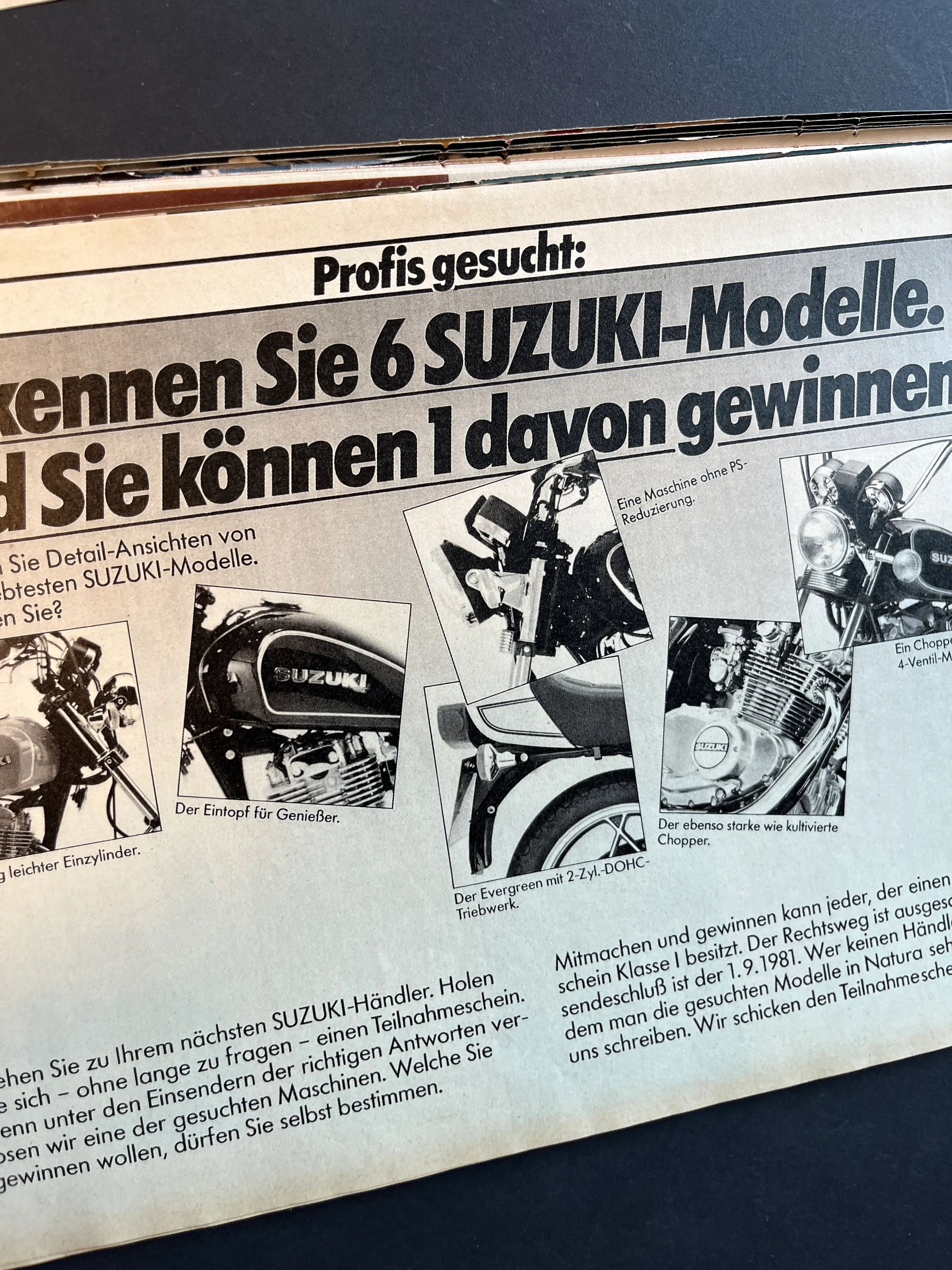 Werbeanzeigen aus MOTORRAD Zeitschriften Motorradhersteller der 80er/90er Jahre