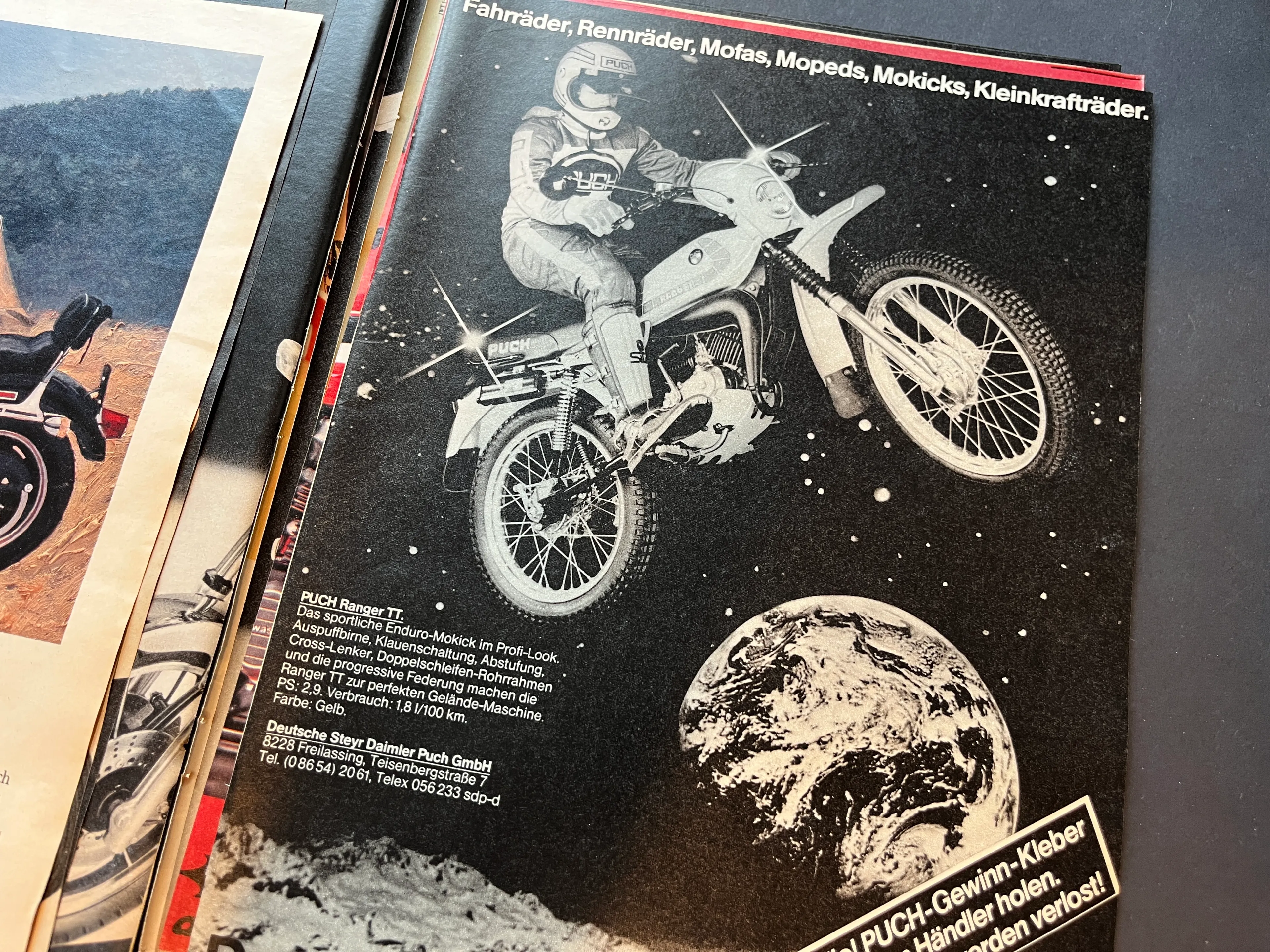 Werbeanzeigen aus MOTORRAD Zeitschriften Motorradhersteller der 80er/90er Jahre