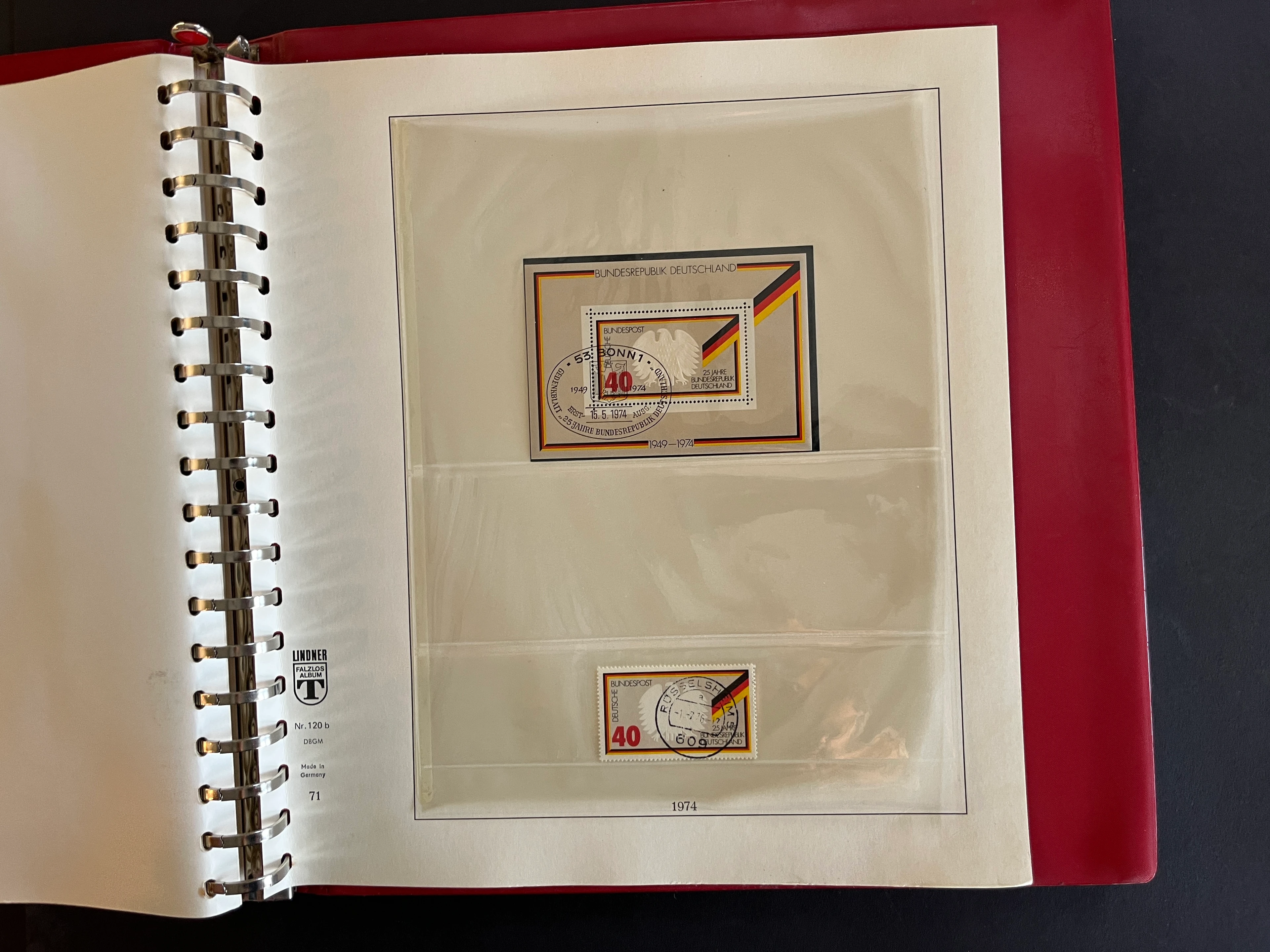 Briefmarken Vordruck-Album Bundesrepublik Deutschland 1972-1974 gestempelt 100% 0031