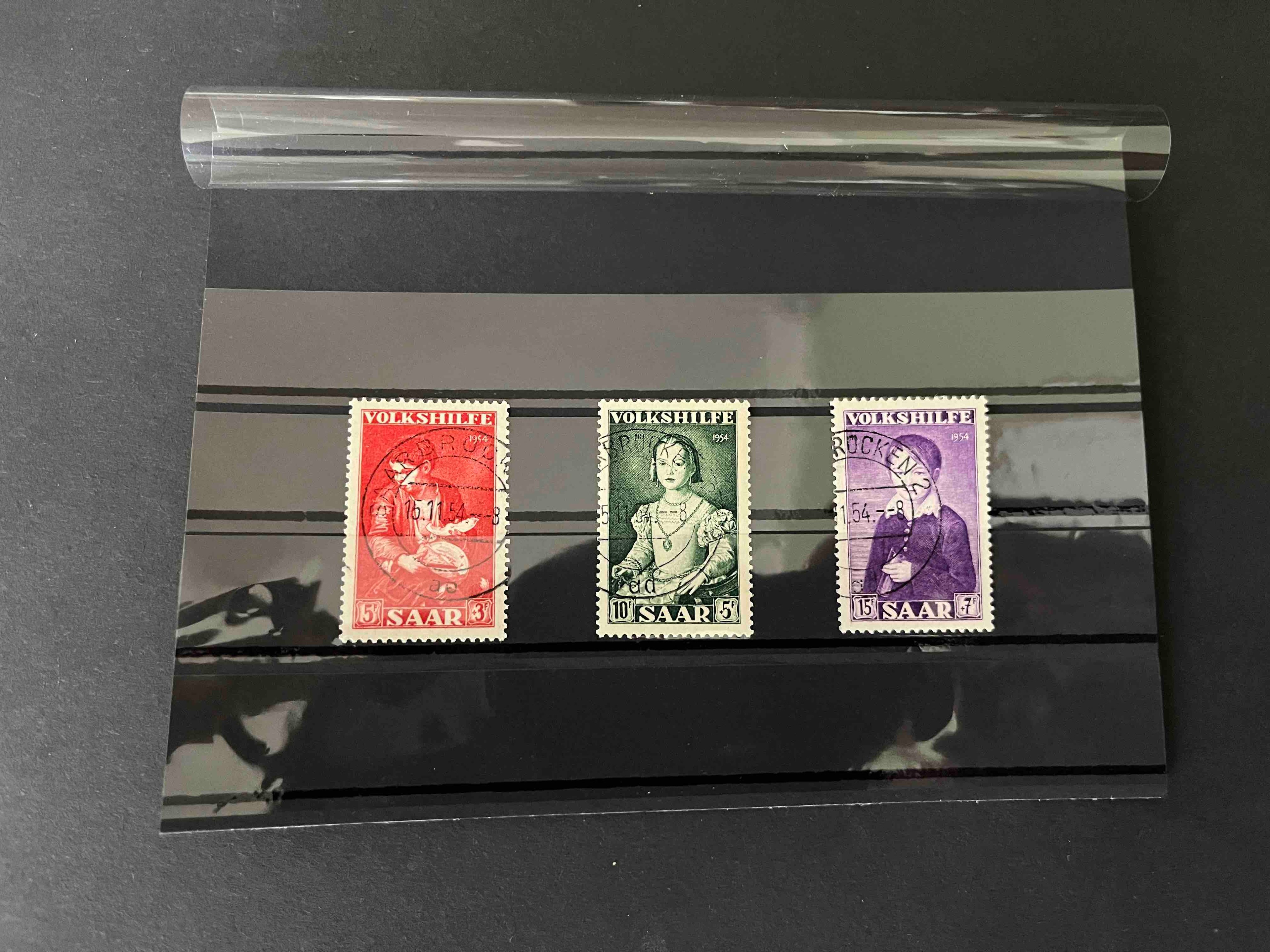 Saarland #354-356 gestempelt
