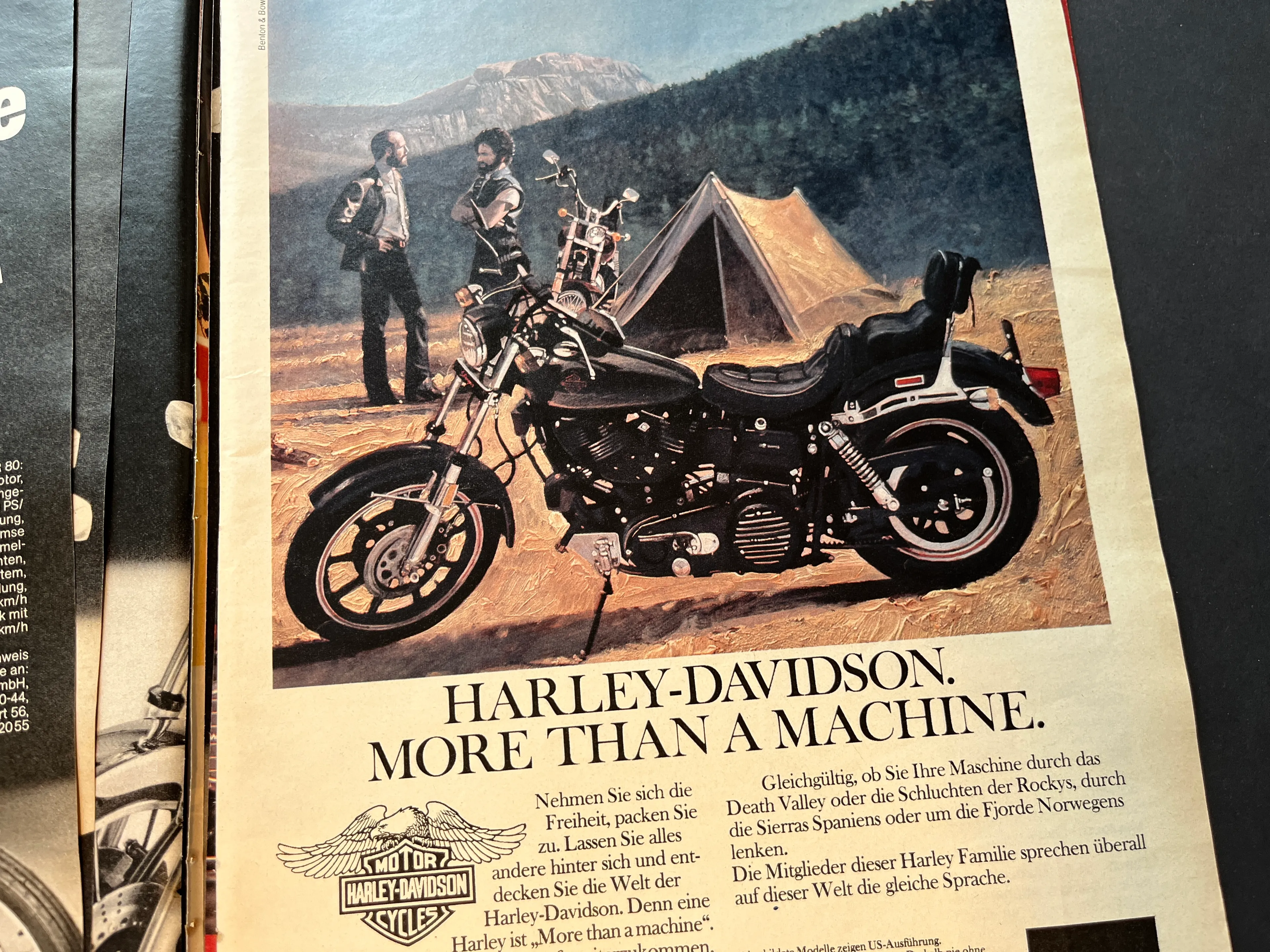 Werbeanzeigen aus MOTORRAD Zeitschriften Motorradhersteller der 80er/90er Jahre