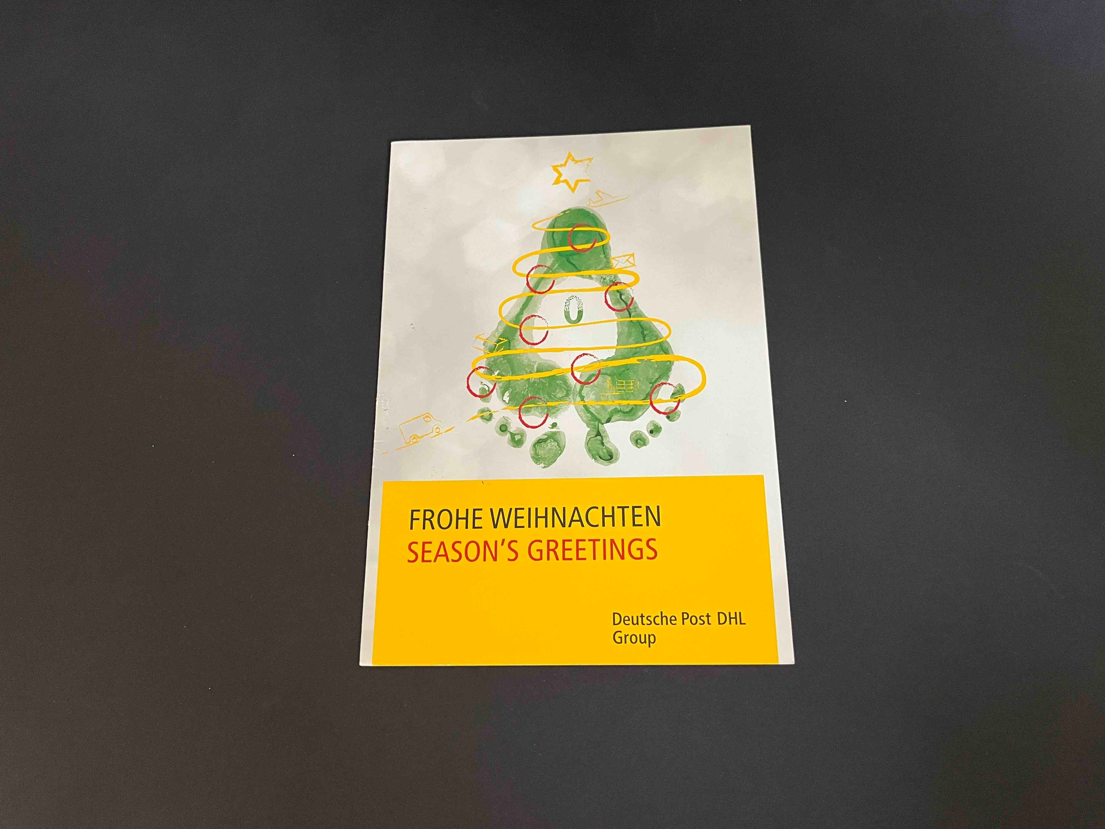 Weihnachtskarte der Deutschen Post DHL Group Dezember 2017