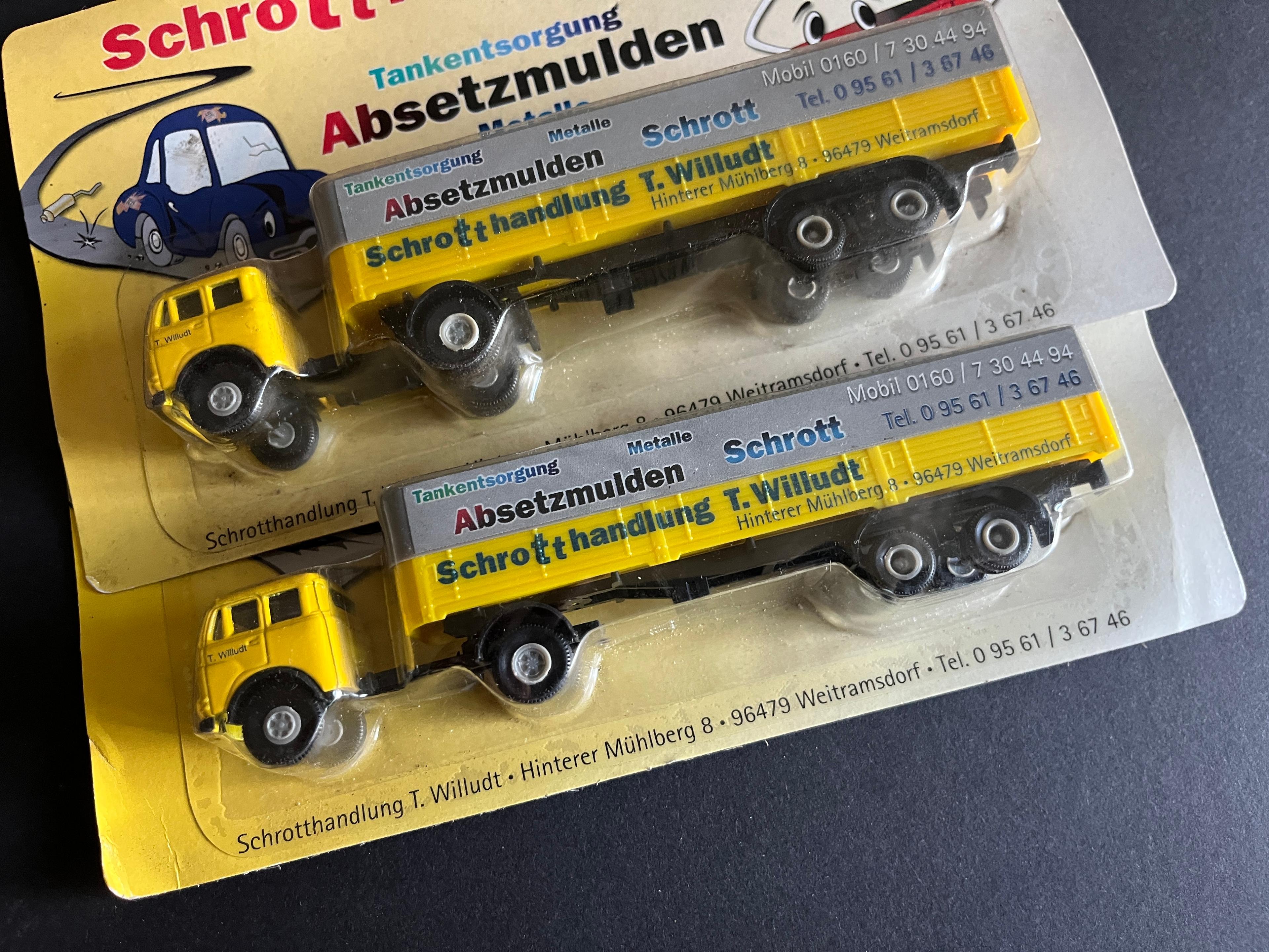 Modellauto LKW Sattelzug 1:87 "Schrotthandlung Willudt - Weitramsdorf"