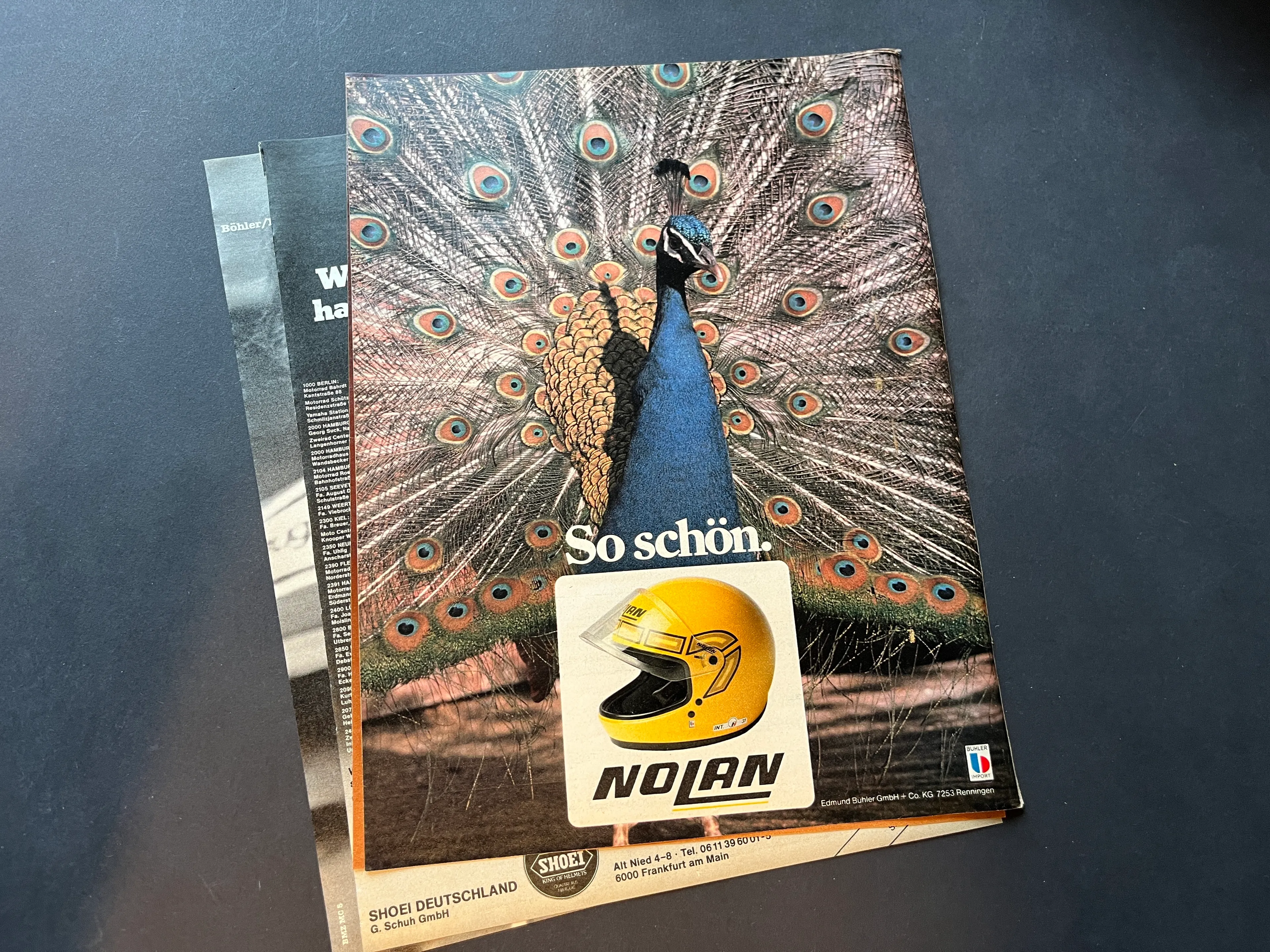 Werbeanzeigen aus MOTORRAD Zeitschriften Helmhersteller der 80er/90er Jahre