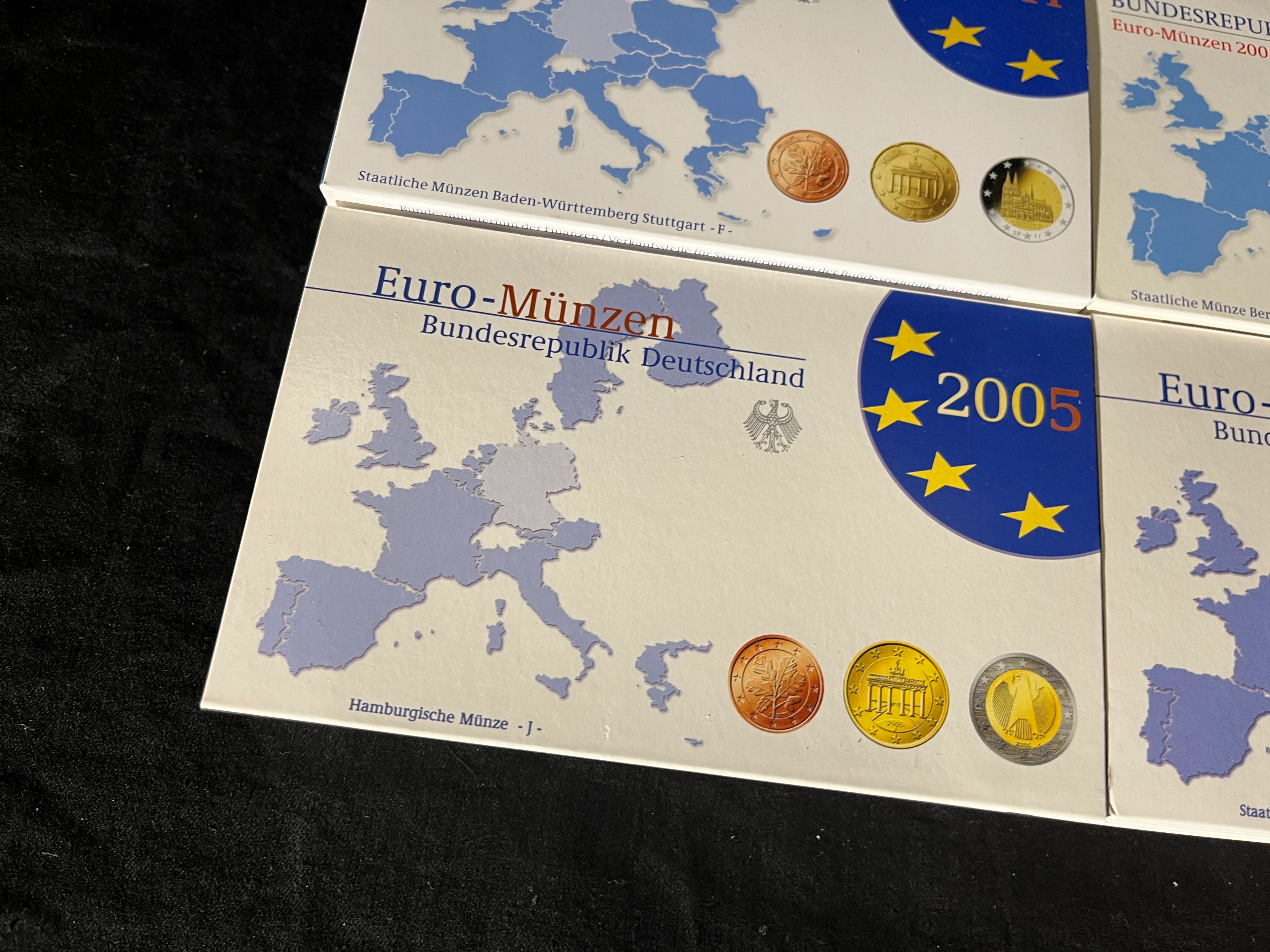 CP069 Umlaufmünzen EURO 2002-08 und 2011 - alle 5 Prägestätten