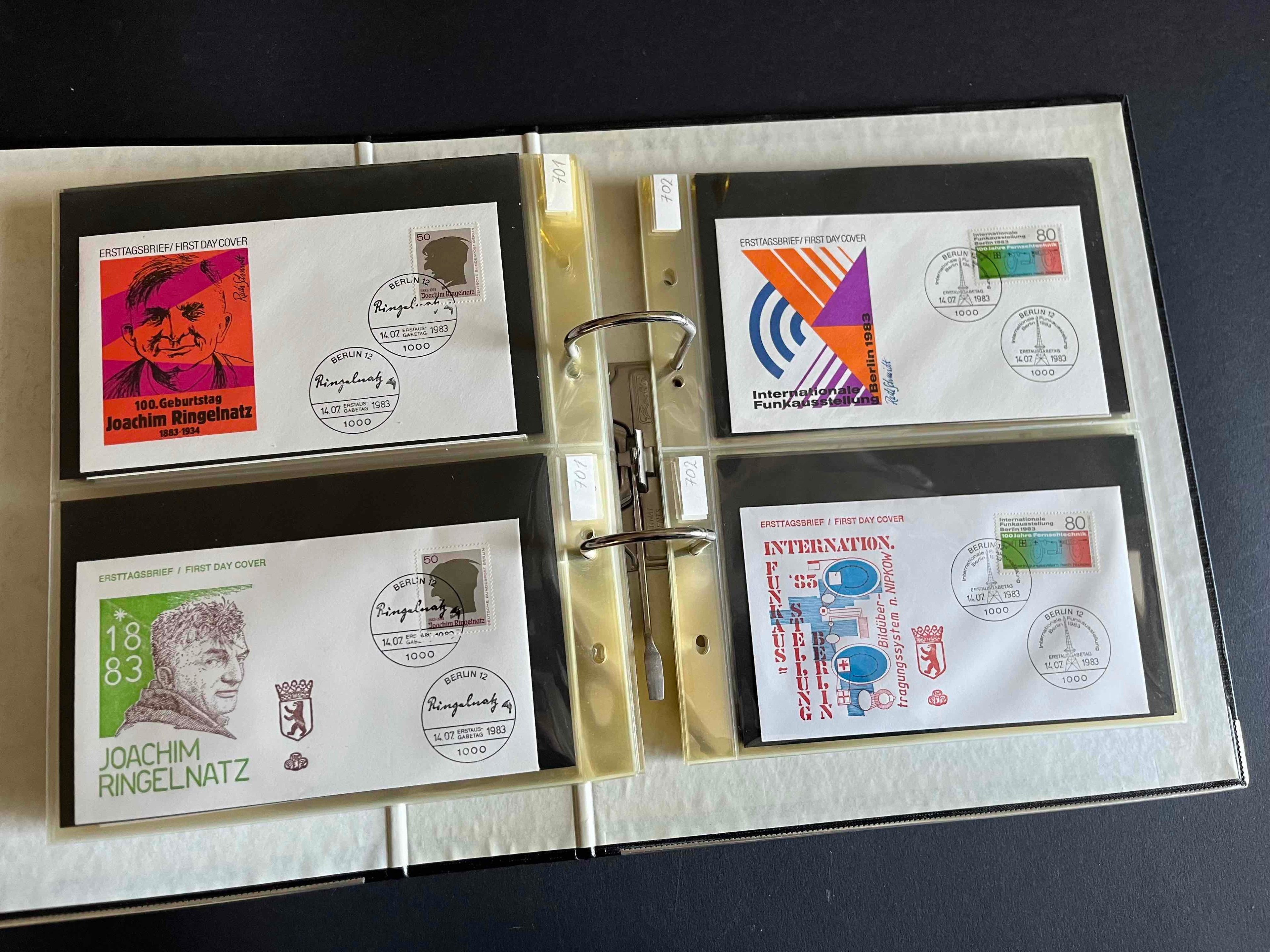 Deutsche Bundespost Berlin Sammlung Ersttagsbriefe