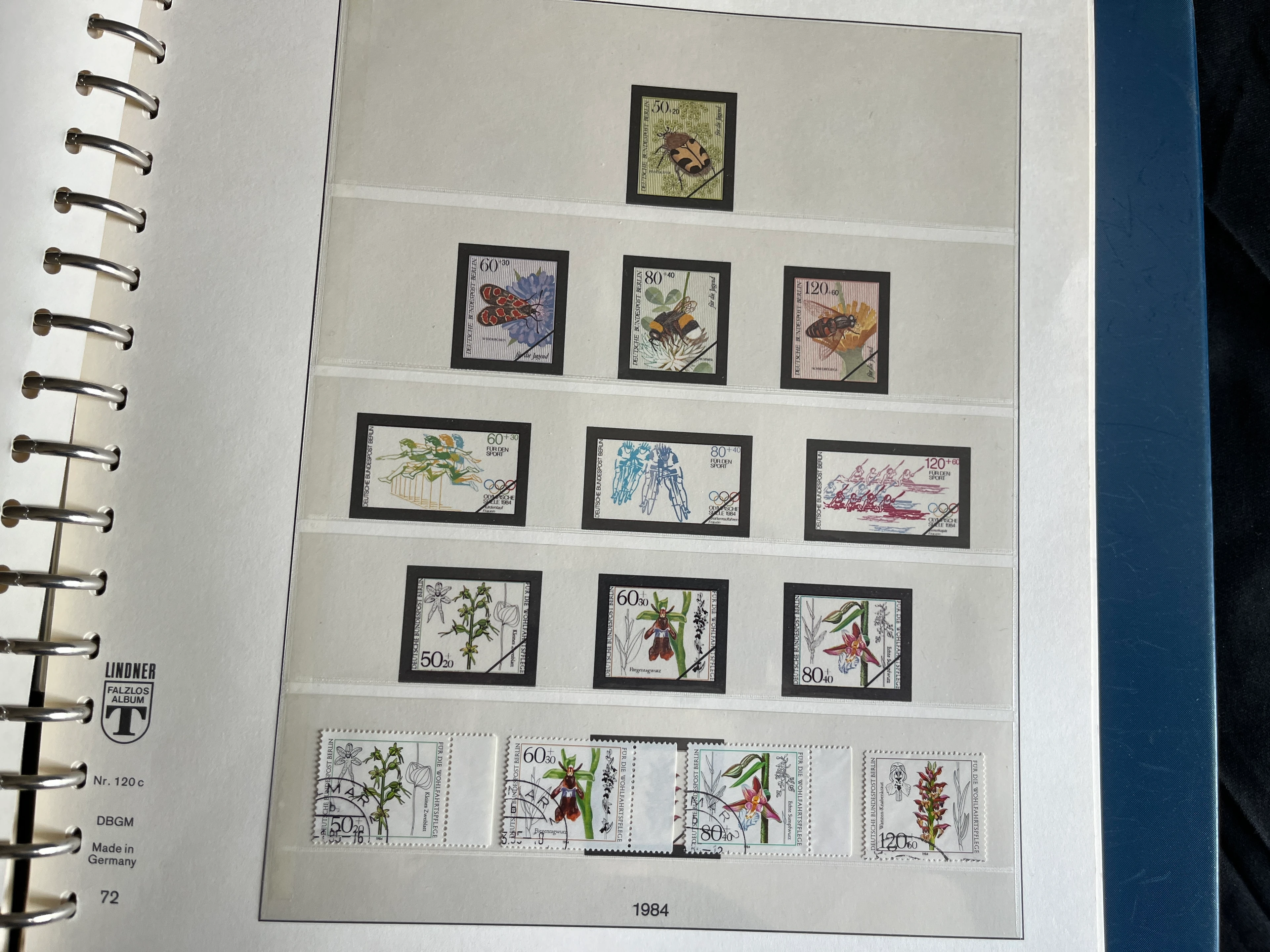 Briefmarken Album BERLIN (West) 1948-1974 postfrisch und gestempelt 0013