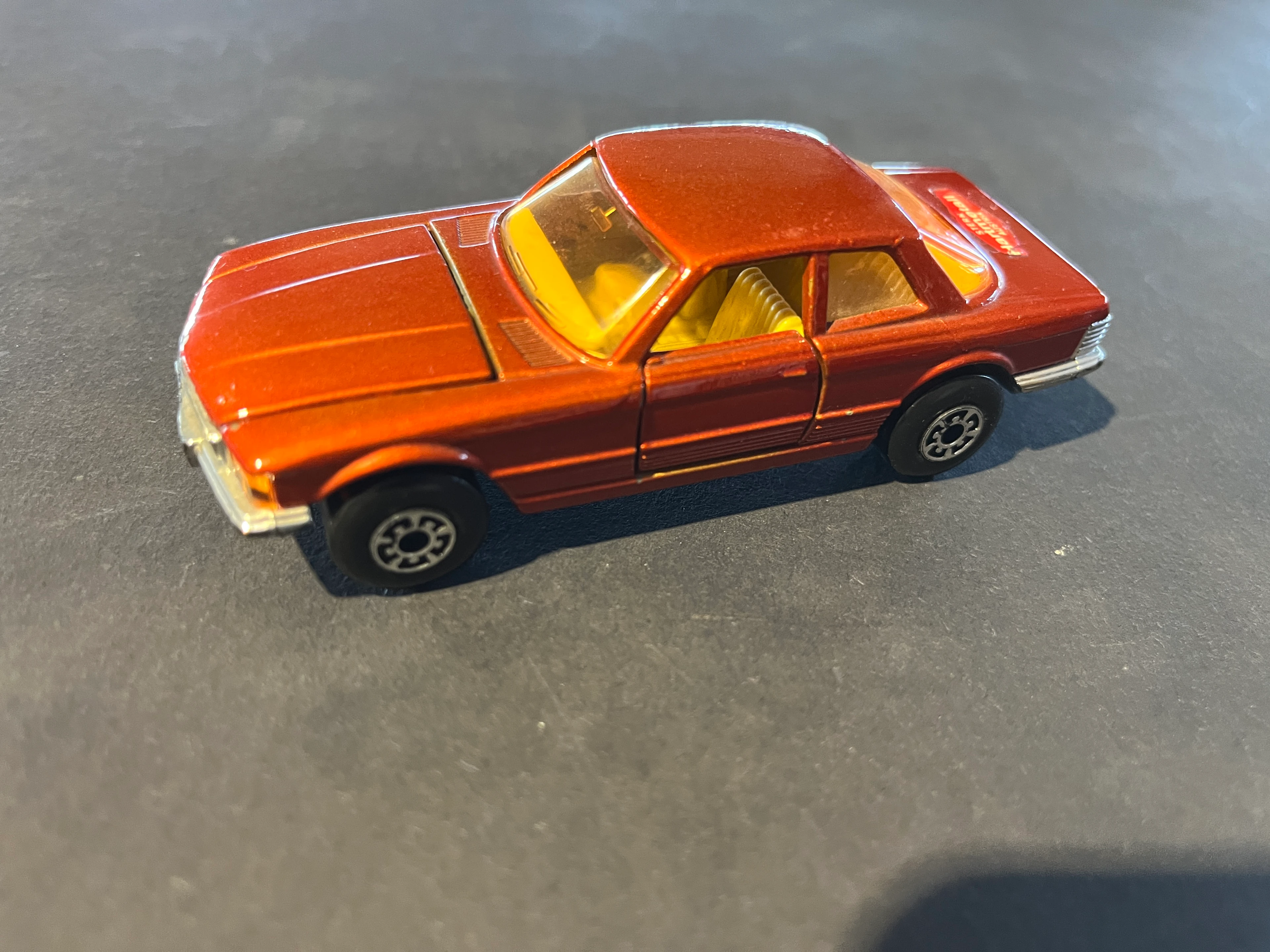 MATCHBOX SuperFast 1974 Mercedes 350SLC Werbemodell "Stern Hartmetall Austria"