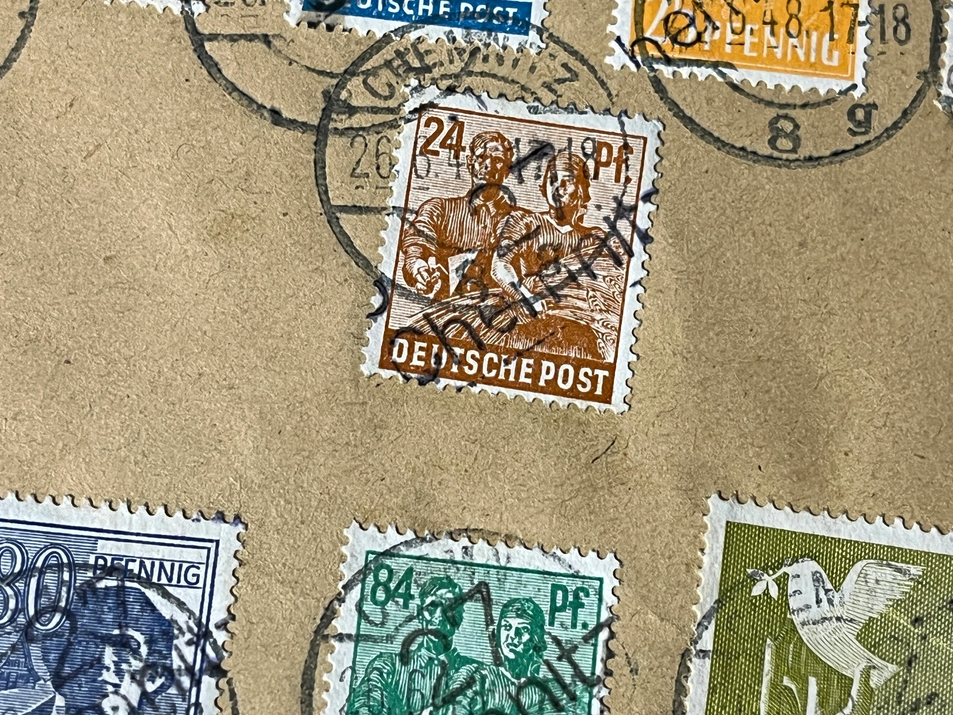 Alliierte Besetzung - sowjetische Zone Kontrollausgabe Bezirksstempel #27 Chemnitz Satz gestempelt 