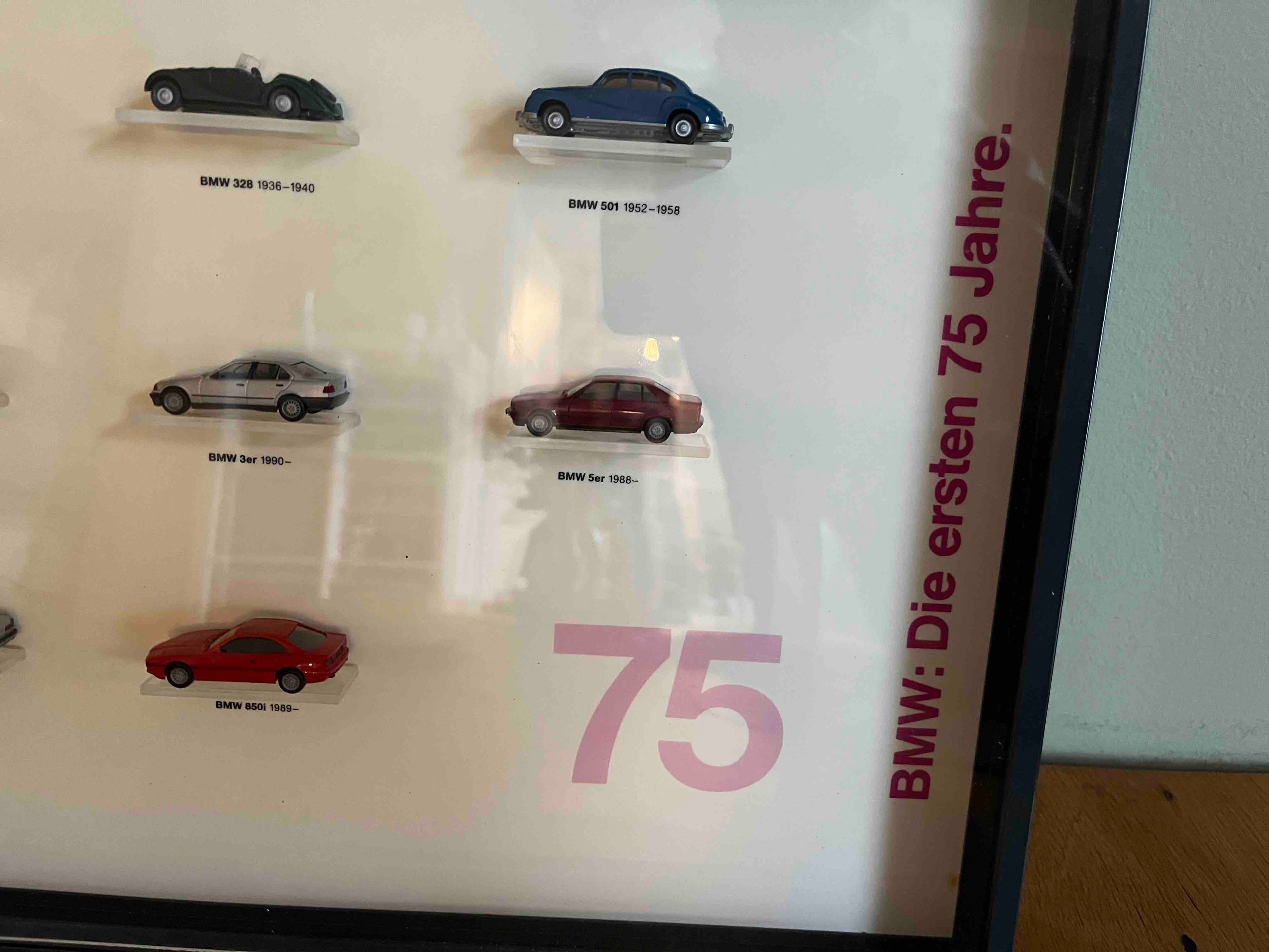 "BMW - Die ersten 75 Jahre" - Werbemodelle im Diorama - Wiking, Herpa und Brekina