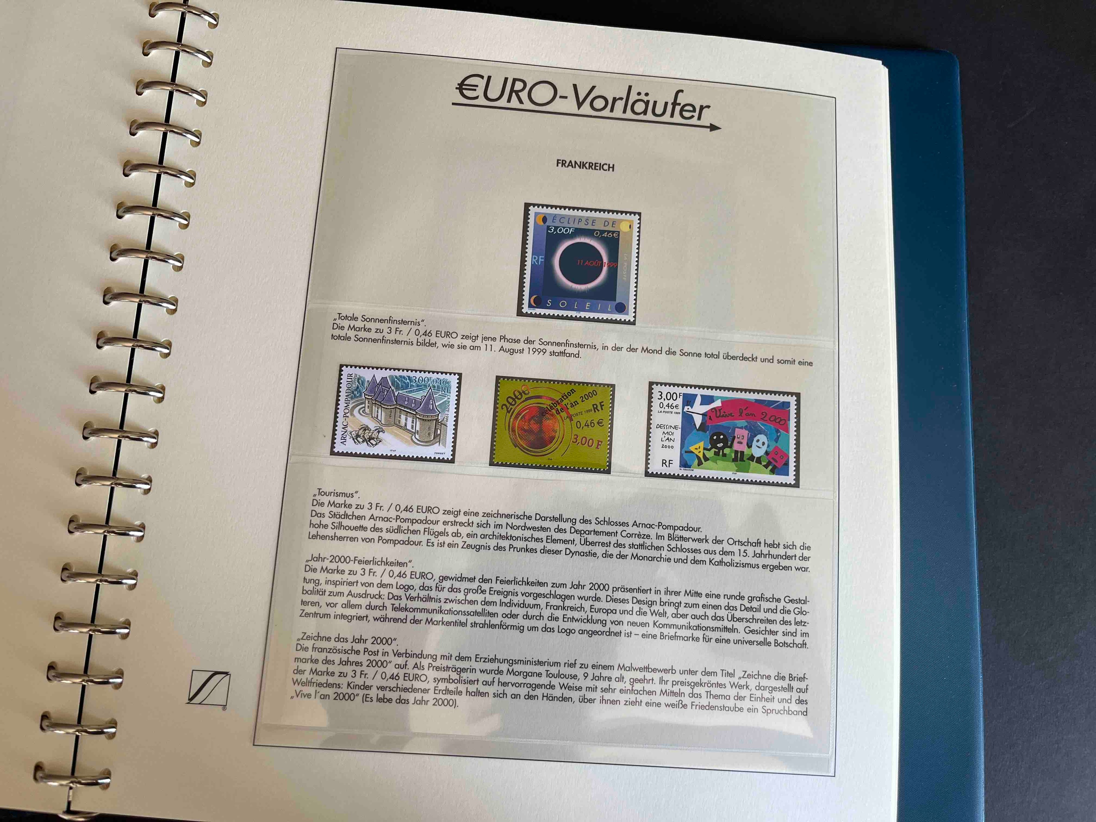 LINDNER Briefmarken Album "Euro-Vorläufer" 47 Seiten im Album (