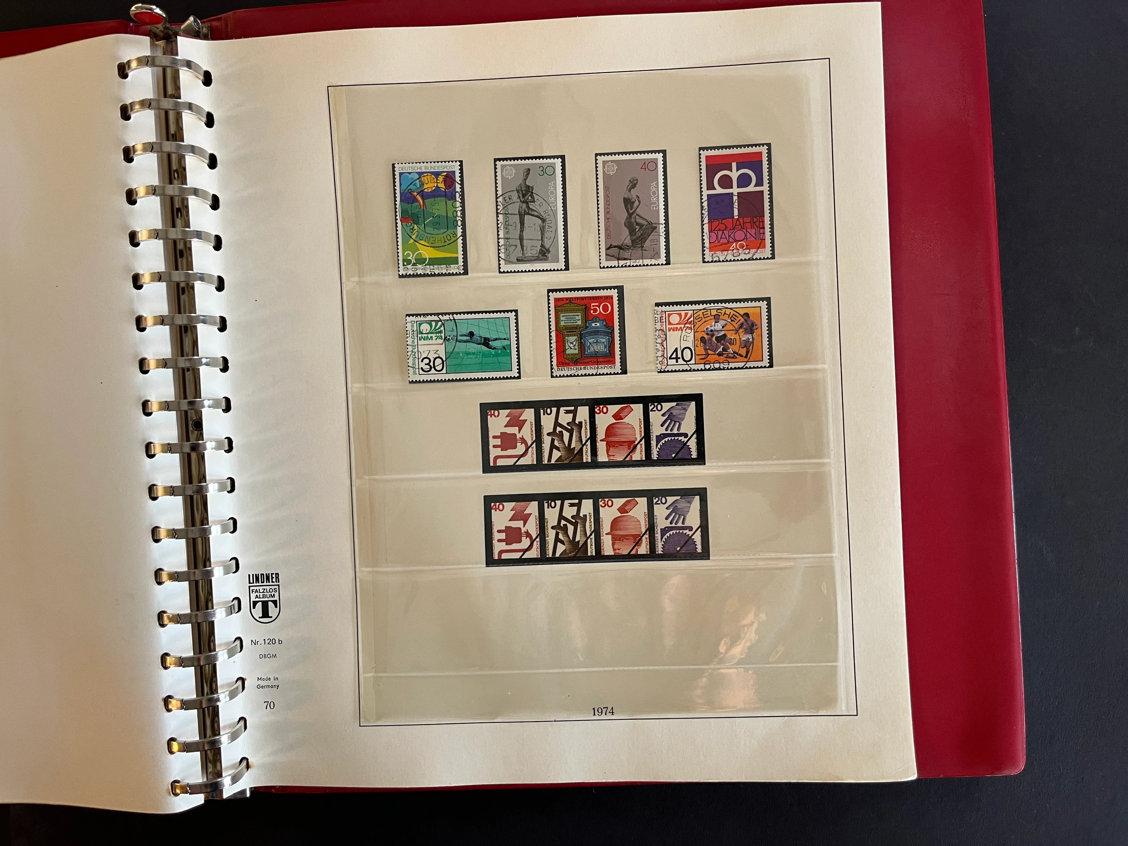 Briefmarken Vordruck-Album Bundesrepublik Deutschland 1972-1974 gestempelt 100% 0031