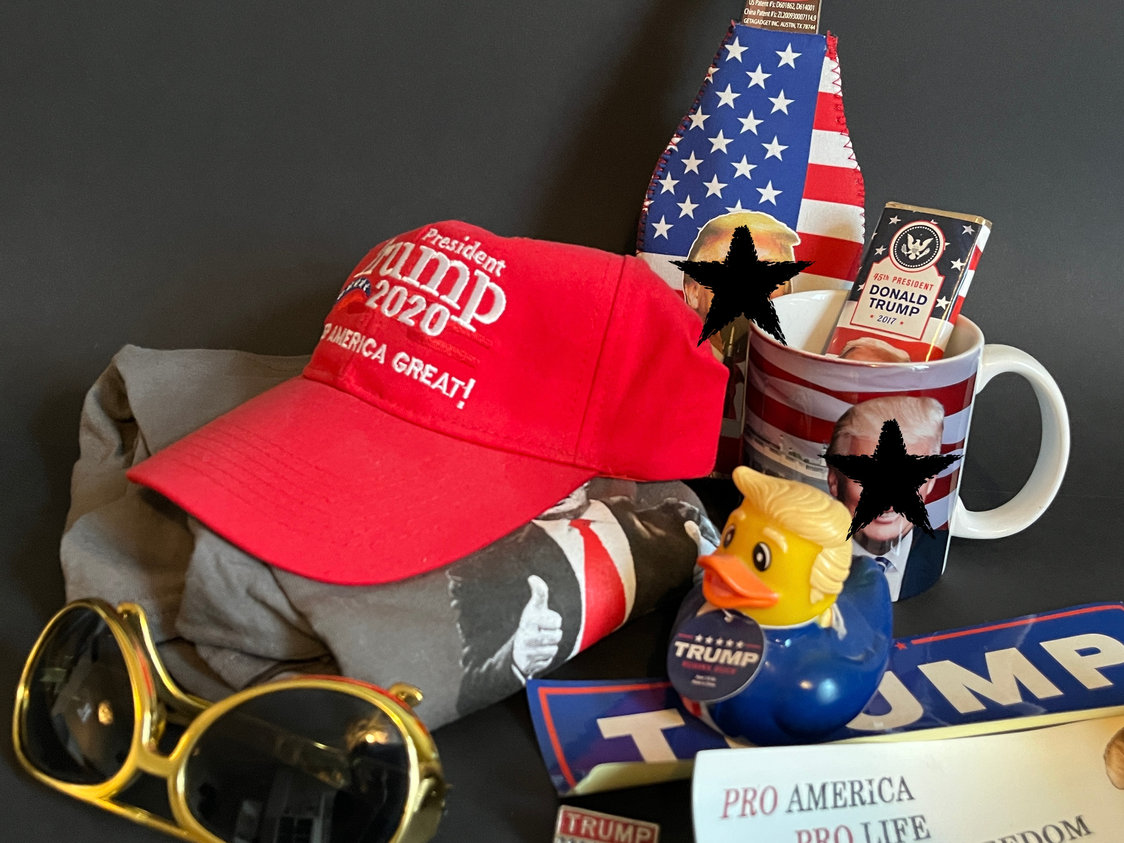 Donald Trump Wahlkampf Werbematerial 2020