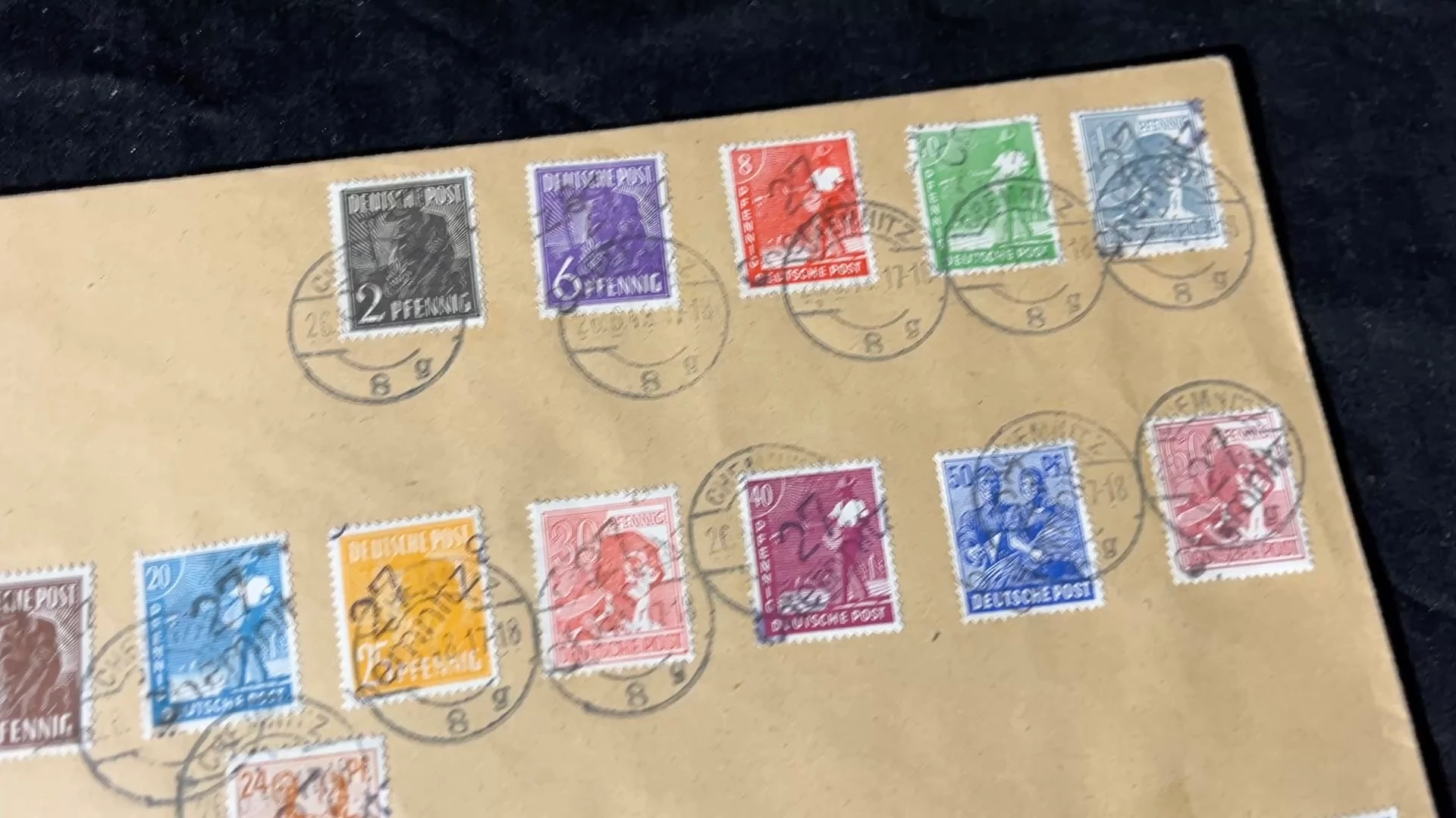 Alliierte Besetzung - sowjetische Zone Kontrollausgabe Bezirksstempel #27 Chemnitz Satz gestempelt 